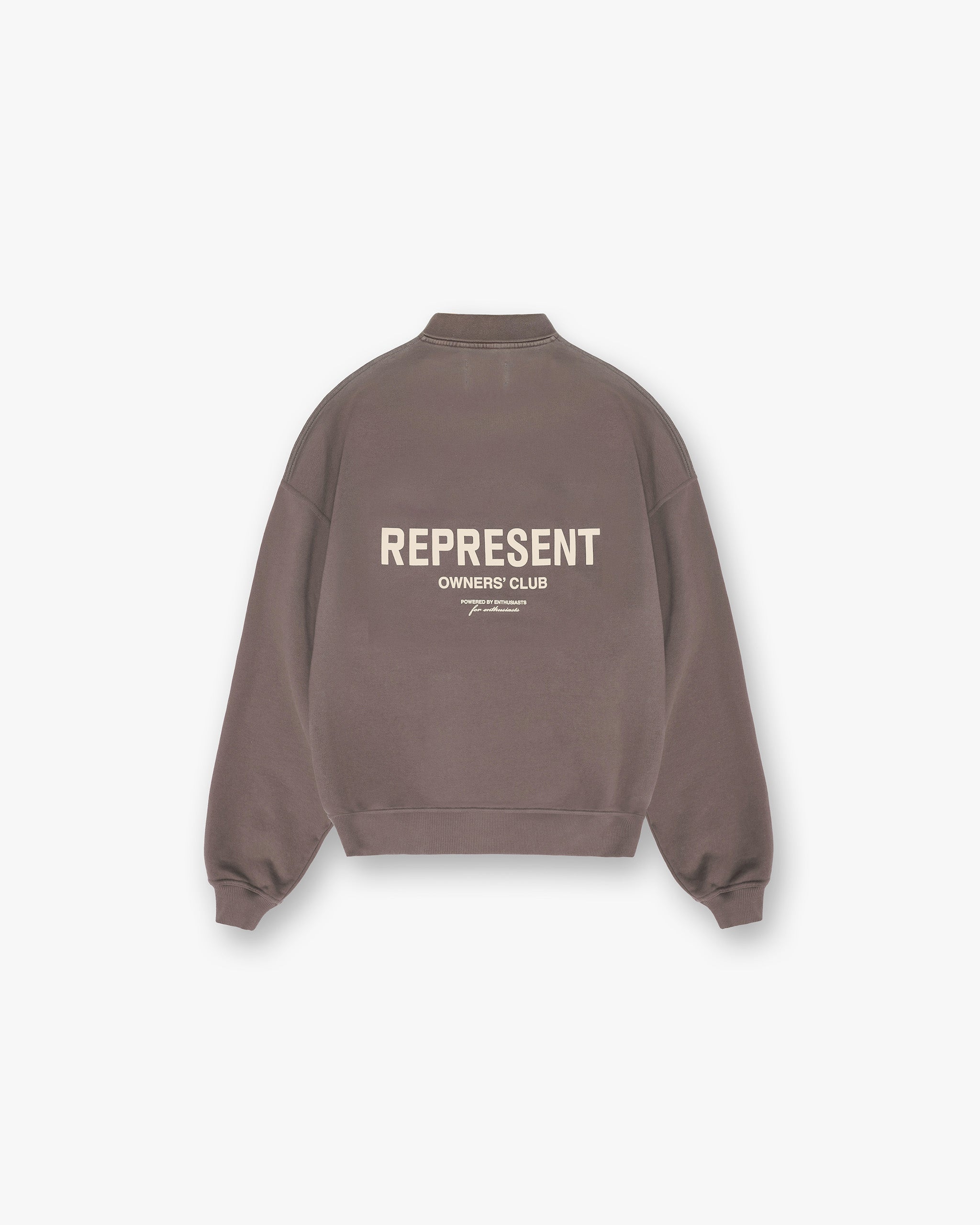 Represent Owners Club Long Sleeve Polo Sweater - Premium Cotton Blend Men's Casual Pullover (Fog Gray) | Perfect for Streetwear, Business Casual & Lounge Wear