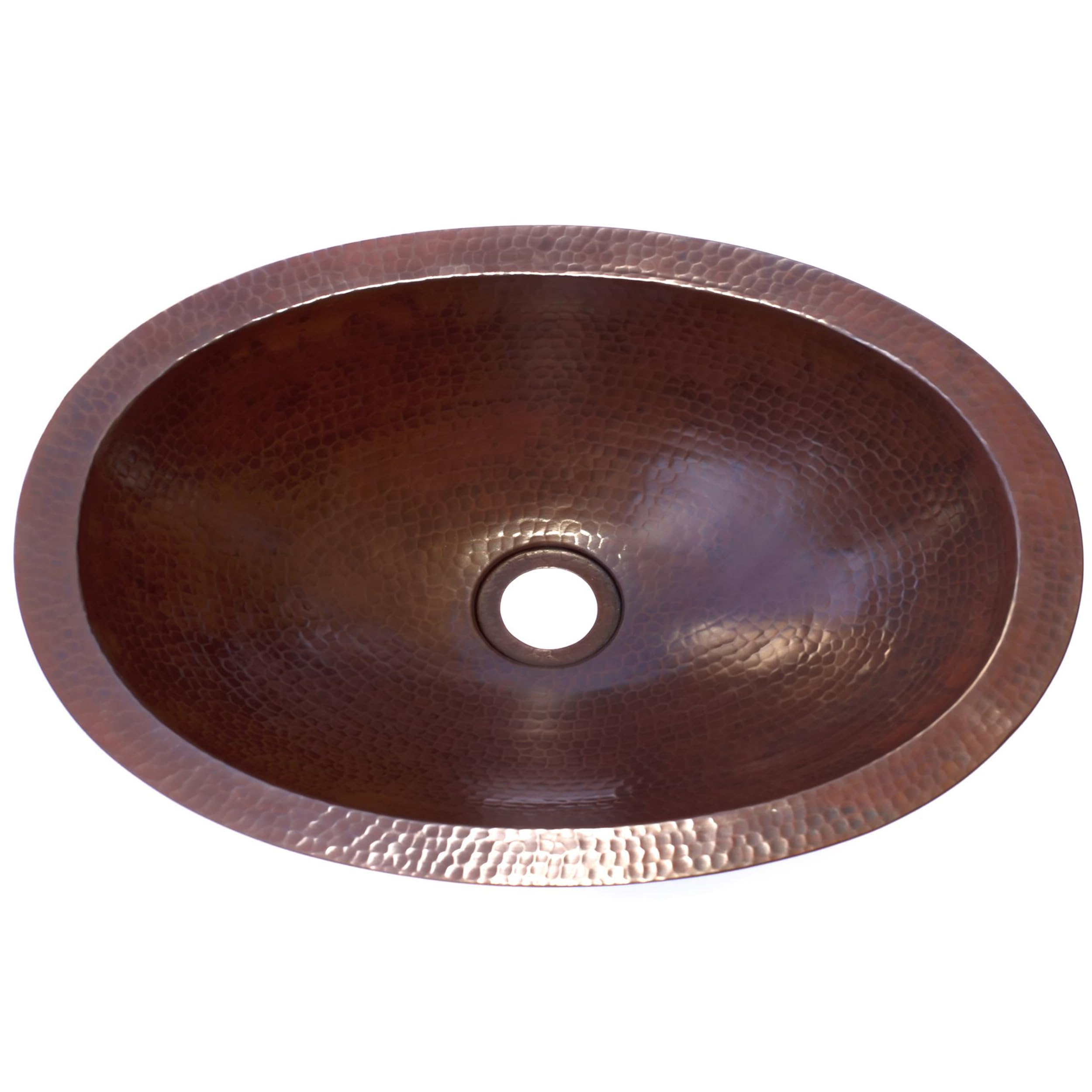 Novatto QUITO Copper Vessel Bathroom Sink with Oil-Rubbed Bronze Drain - Perfect for Modern Farmhouse & Rustic Vanity Decor