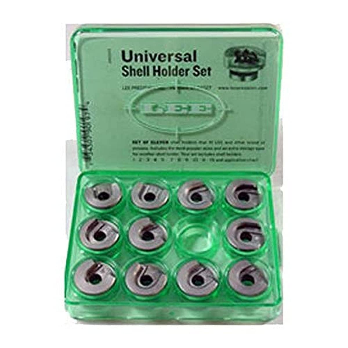 LEE PRECISION 90197 Universal Press Shell Holder Set (Clear) - Reloading Accessories for Rifle & Pistol Ammo - Perfect for Reloading Benches & Shooting Ranges