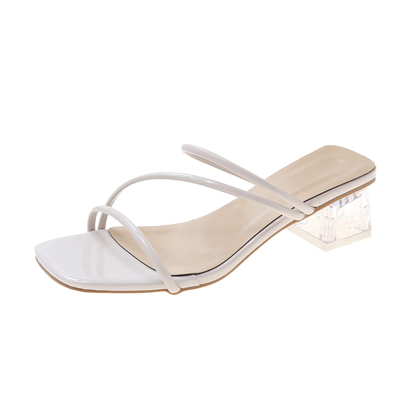 **Women's Fashion Summer Cross Strap Leather High Heel Sandals & Slippers – Comfortable Thick Heel Open Toe Shoes for Beach, Party & Casual Wear (2022 Style)**