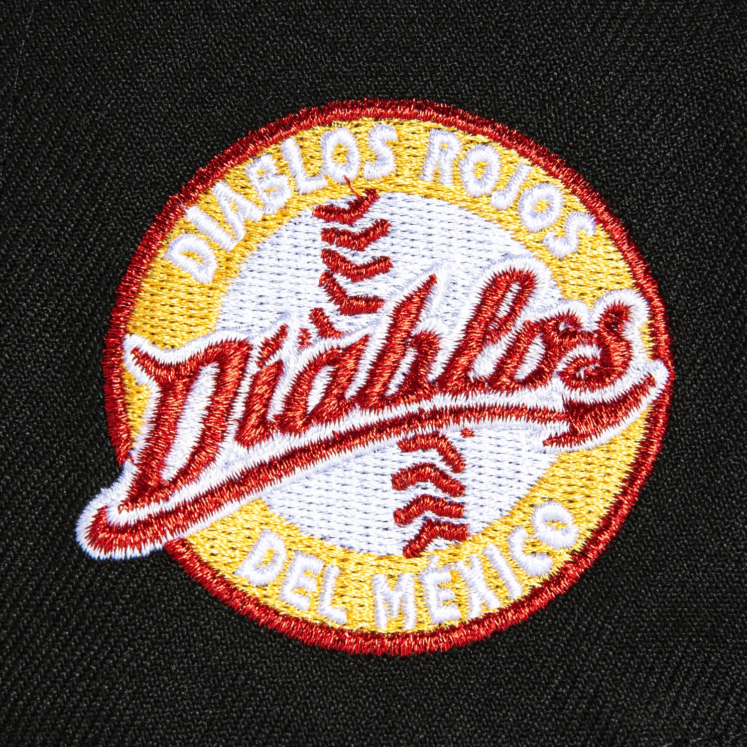New Era 59Fifty Diablos Rojos de Mexico Baseball Cap with Club Patch - Black & Red Adjustable Snapback Hat for Fans, Streetwear & Sports Events