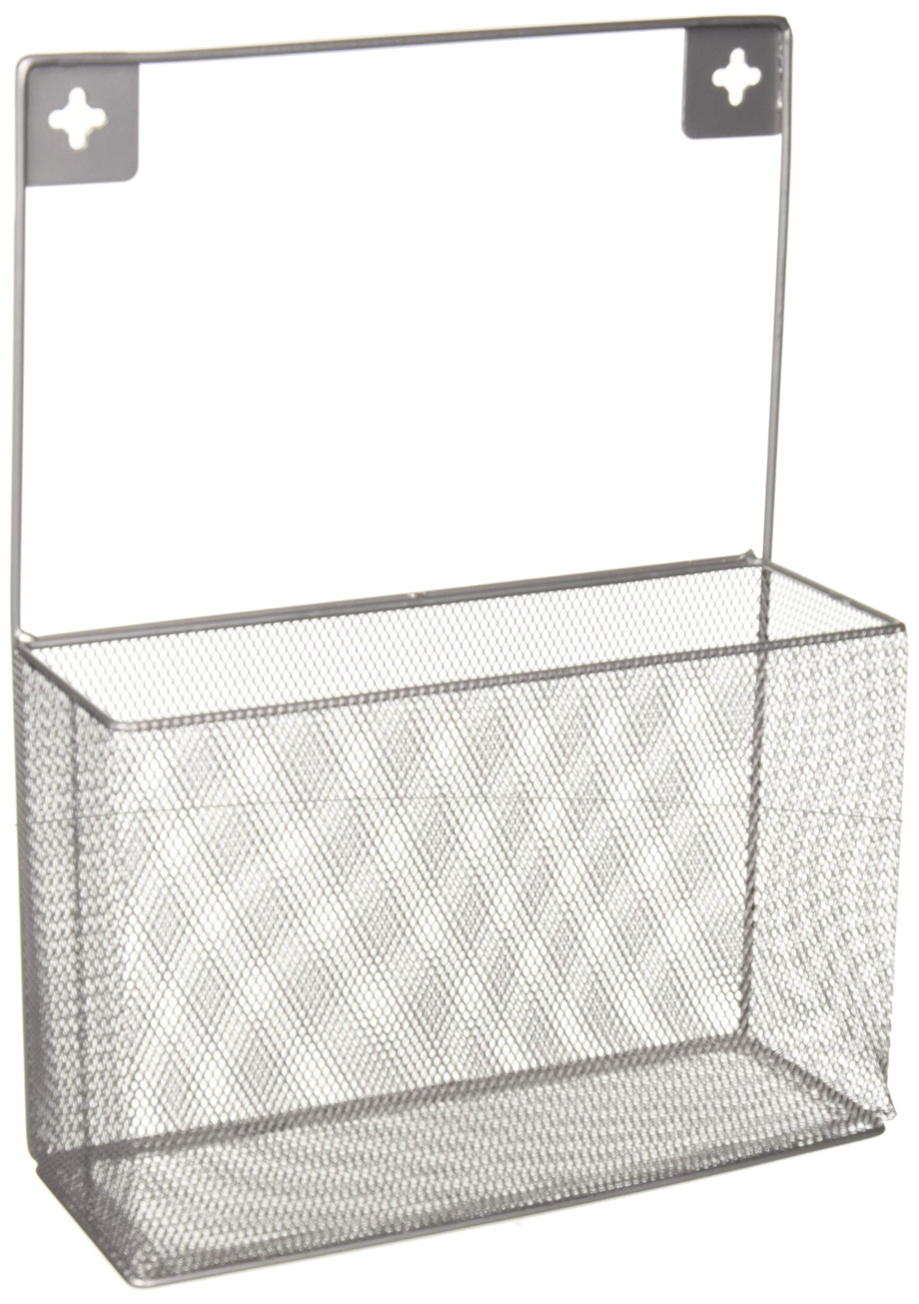 YBM HOME 1154 Mesh Wall Mount Pantry Caddy Wrap Rack - Space Saving Organizer for Kitchen, Bathroom, Garage & Closet Storage - Perfect for Spices, Utensils, Cleaning Supplies & More