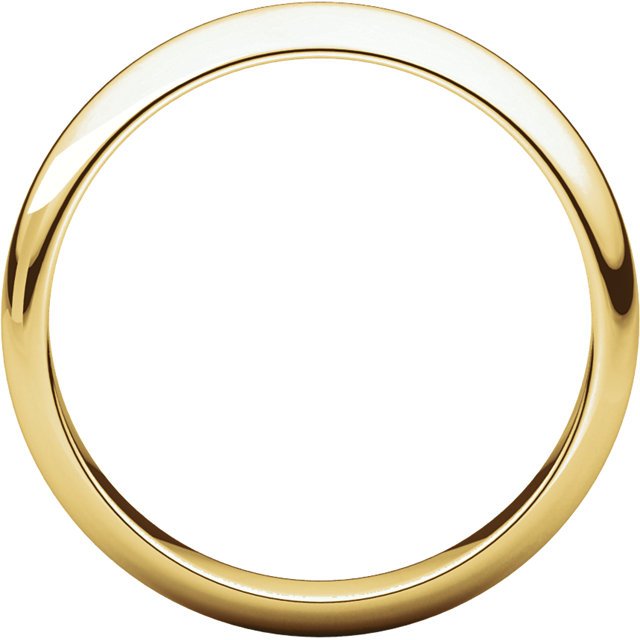 14K Gold 4mm Half Round Wedding Band for Women - Elegant & Timeless Bridal Ring for Engagement, Anniversary & Special Occasions