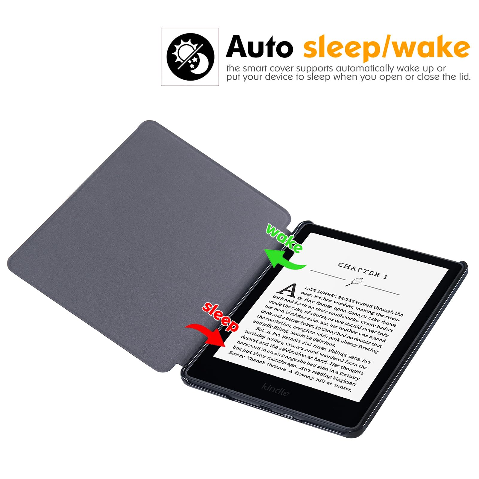BOZHUORUI Slim PU Leather Case for Kindle Paperwhite 11th Generation & Signature Edition (6.8 inch, 2021) - Lightweight Cover with Auto Wake/Sleep - Perfect for Reading, Travel & Daily Commute (Wine Red)