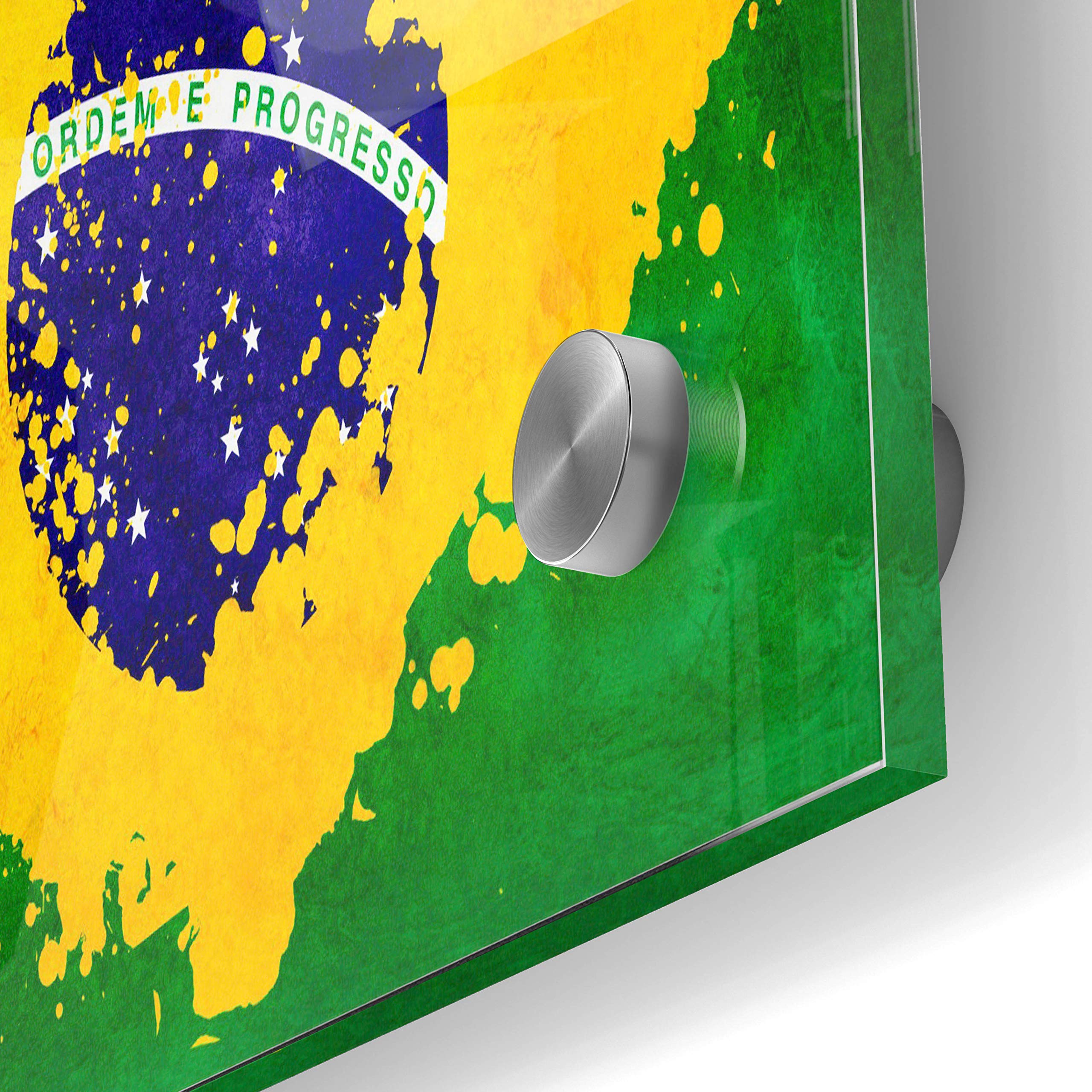 Brazil Acrylic Glass Wall Art 24x36 Inches - Vibrant Tropical Landscape Painting for Living Room, Bedroom & Office Decor