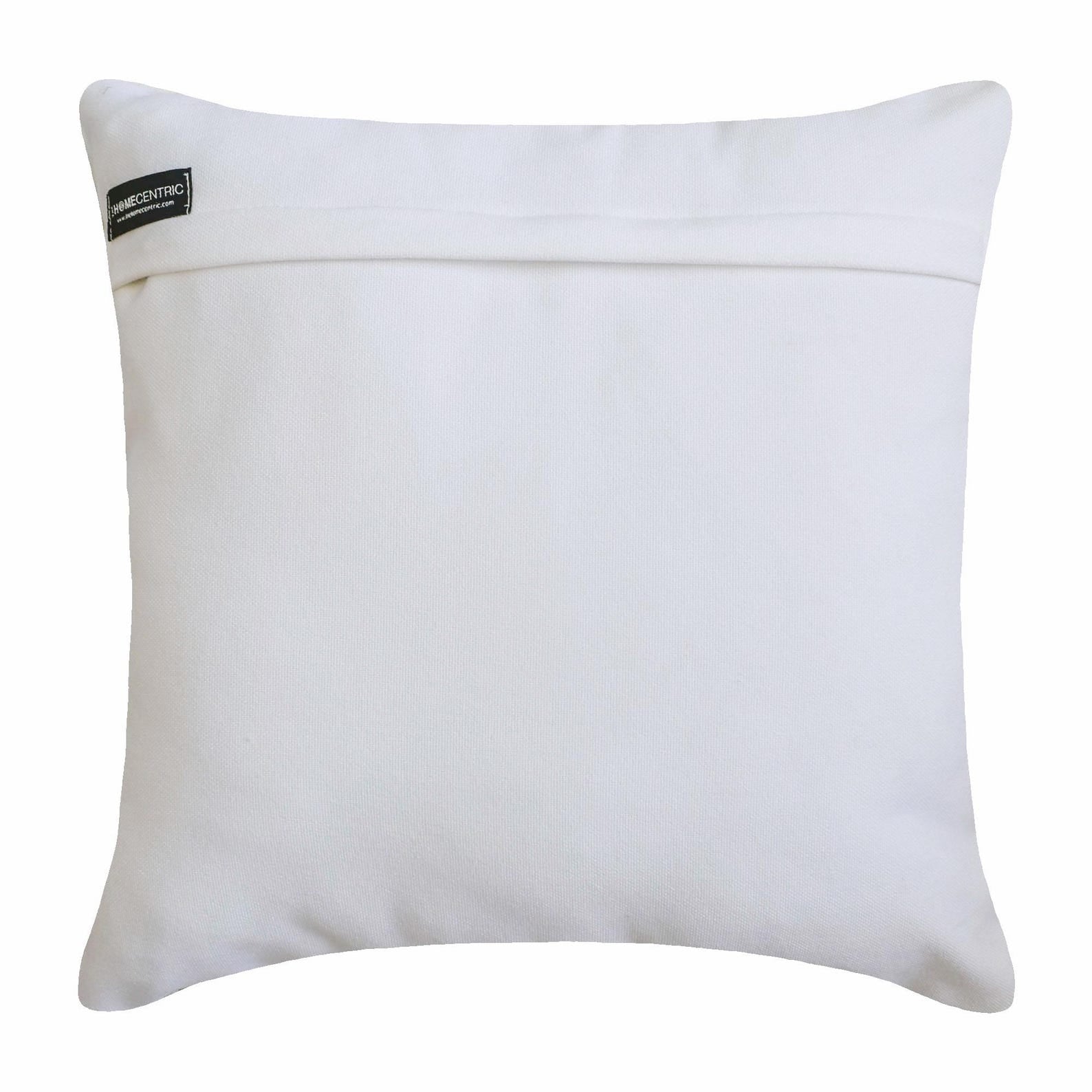 Amber Bloom White Cotton Throw Pillow Cover - Soft Decorative Cushion Case for Sofa, Bed & Home Decor