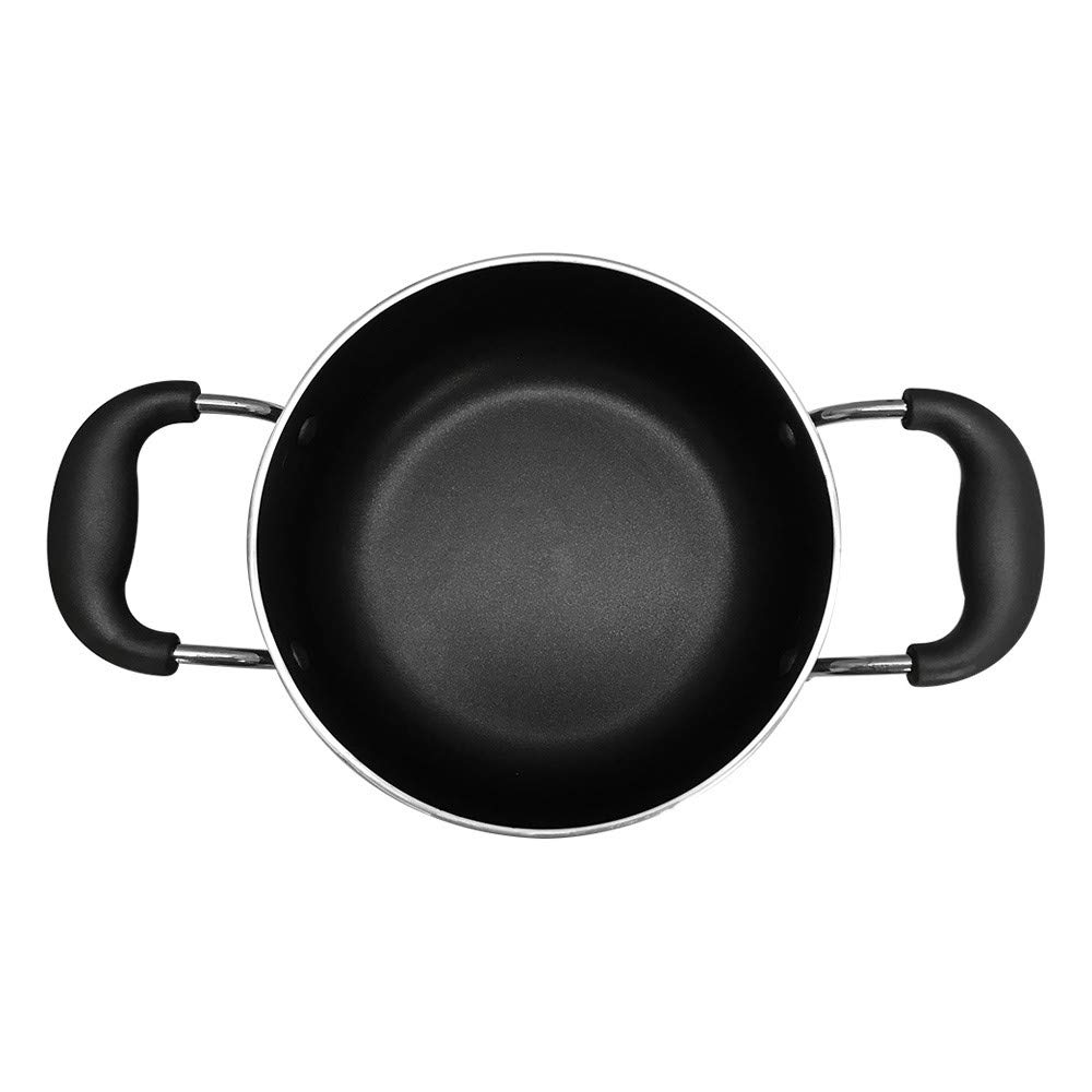 5 Quart Aluminum Dutch Oven with Glass Lid - Premium Cookware for Braising, Stewing & Slow Cooking - Perfect for Soups, Casseroles & Dutch Oven Bread Baking