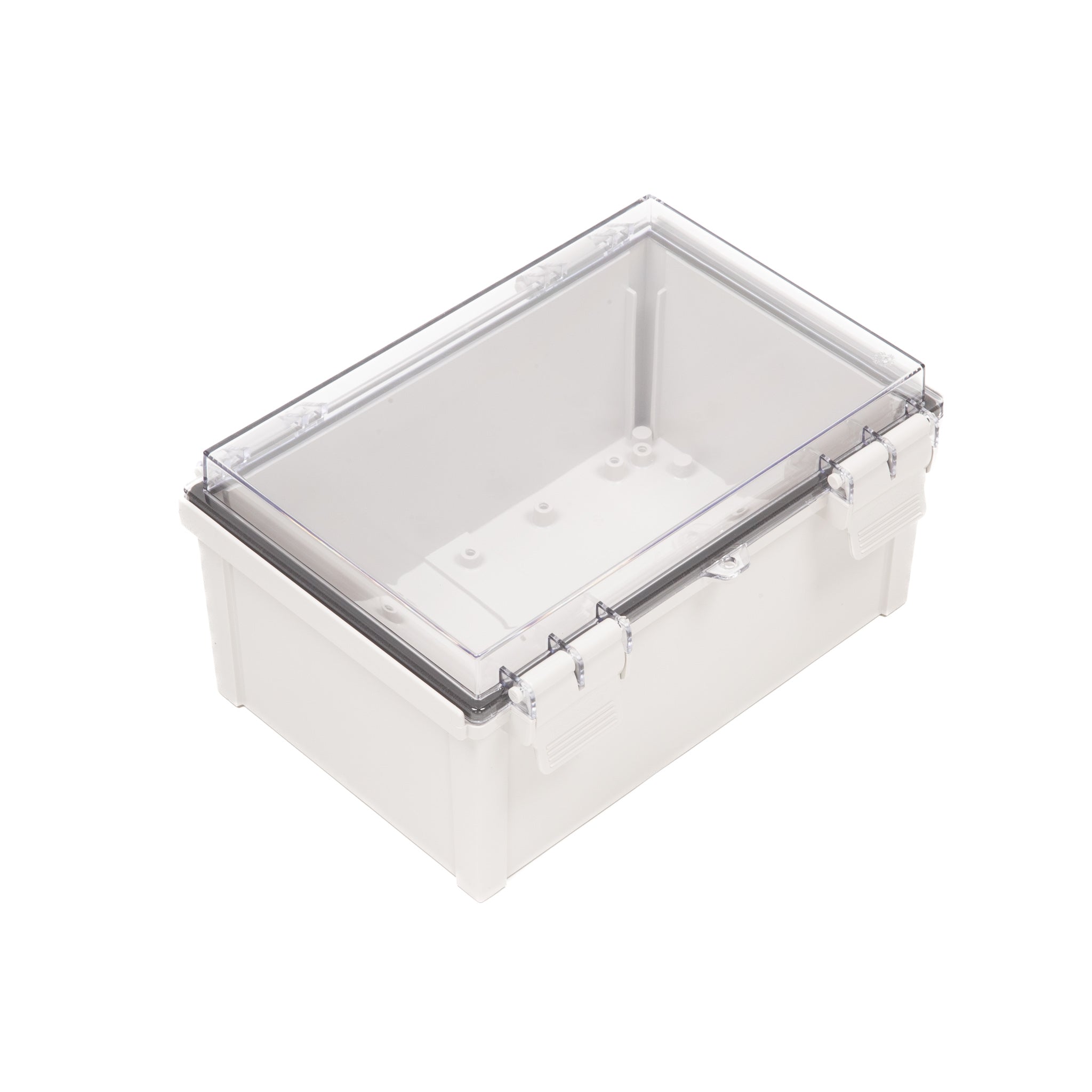 Boxco Q Series 7.87 x 11.81 x 5.91 Inches (200 x 300 x 150mm) Waterproof Plastic Enclosure - IP67 Rated, IK08 Impact Resistant, ABS Material with Transparent Cover & Secure Hinge Latch - Ideal for Outdoor Electronics, Industrial Equipment & DIY Projects