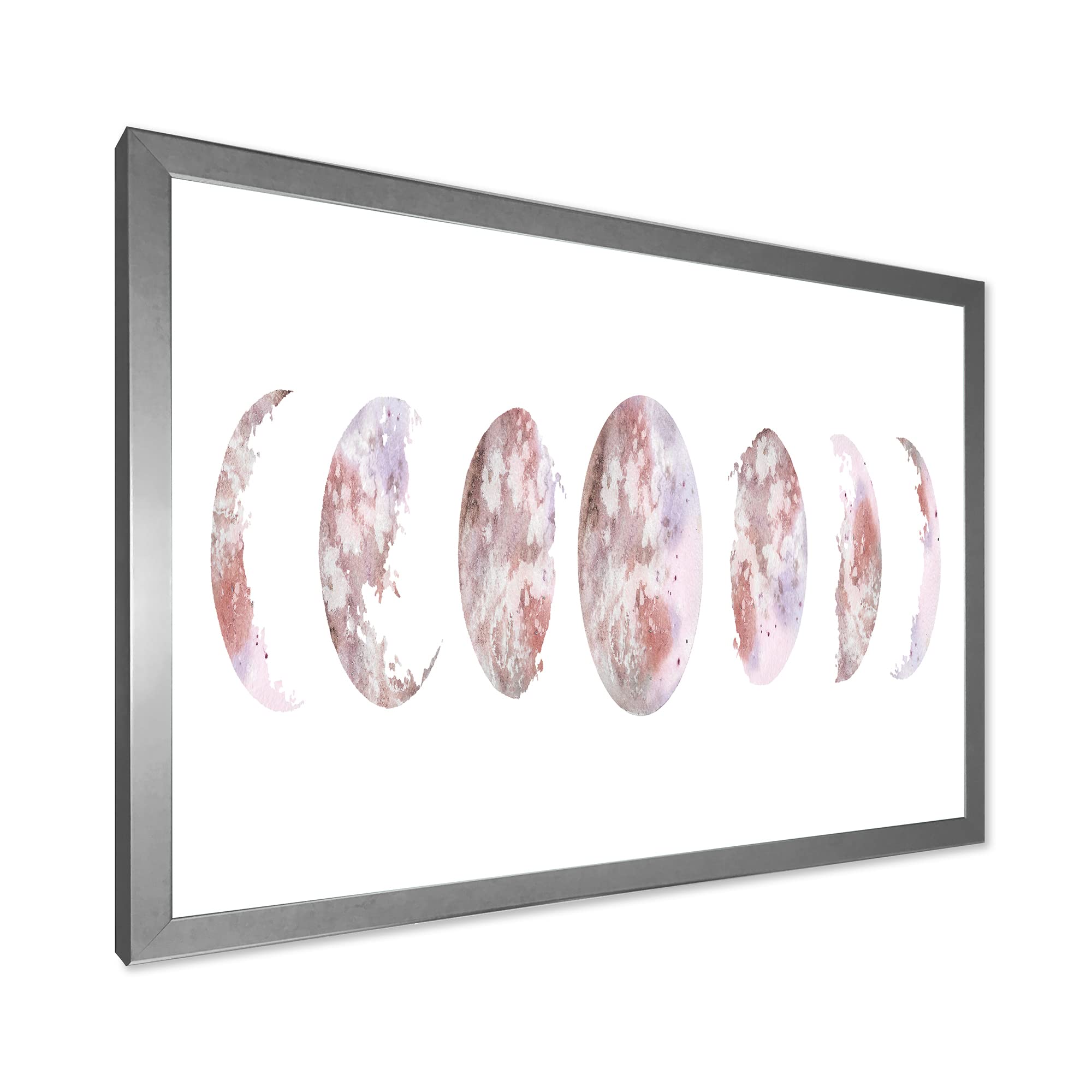 DesignQ Moon Phases Modern Framed Wall Art - Celestial Decor for Living Room, Bedroom & Office - Perfect Home & Gift Decor