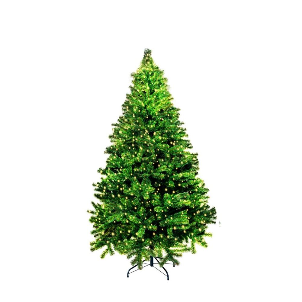 7Ft Pre-Lit Christmas Tree with Warm LED Lights - 2.1M Artificial Xmas Tree for Home, Garden & Holiday Decor | Perfect for Living Room, Office & Christmas Party Decoration