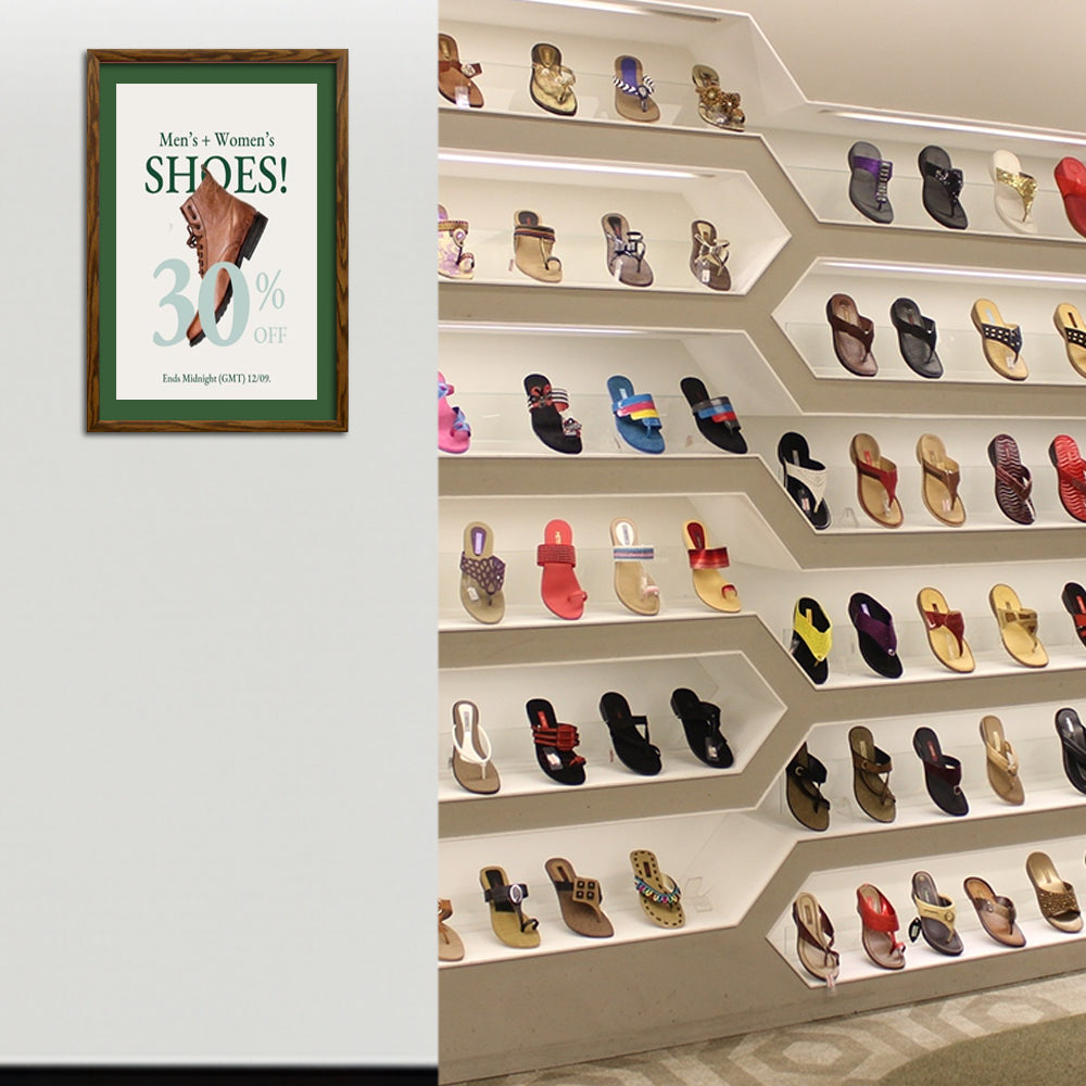 Premium 12x36 Wooden Snap Frames for Posters - 3 Wide Matboard Display - Perfect for Art Galleries, Home Decor & Office Presentations