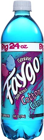 Faygo Cotton Candy Soda - 24oz Big Bottles (12 Pack) | Refreshing Flavor for Parties, BBQs & Summer Gatherings