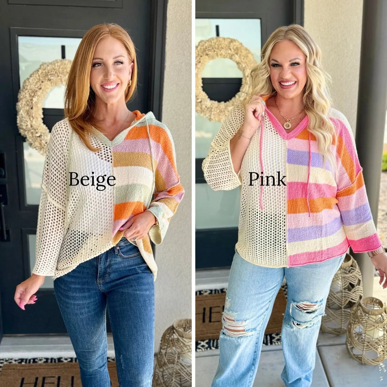 PREORDER: Dahlia Hooded Sweater for Women - Cozy Knit Pullover in 2 Colors (Black & Cream) - Perfect for Fall Layering & Casual Outfits