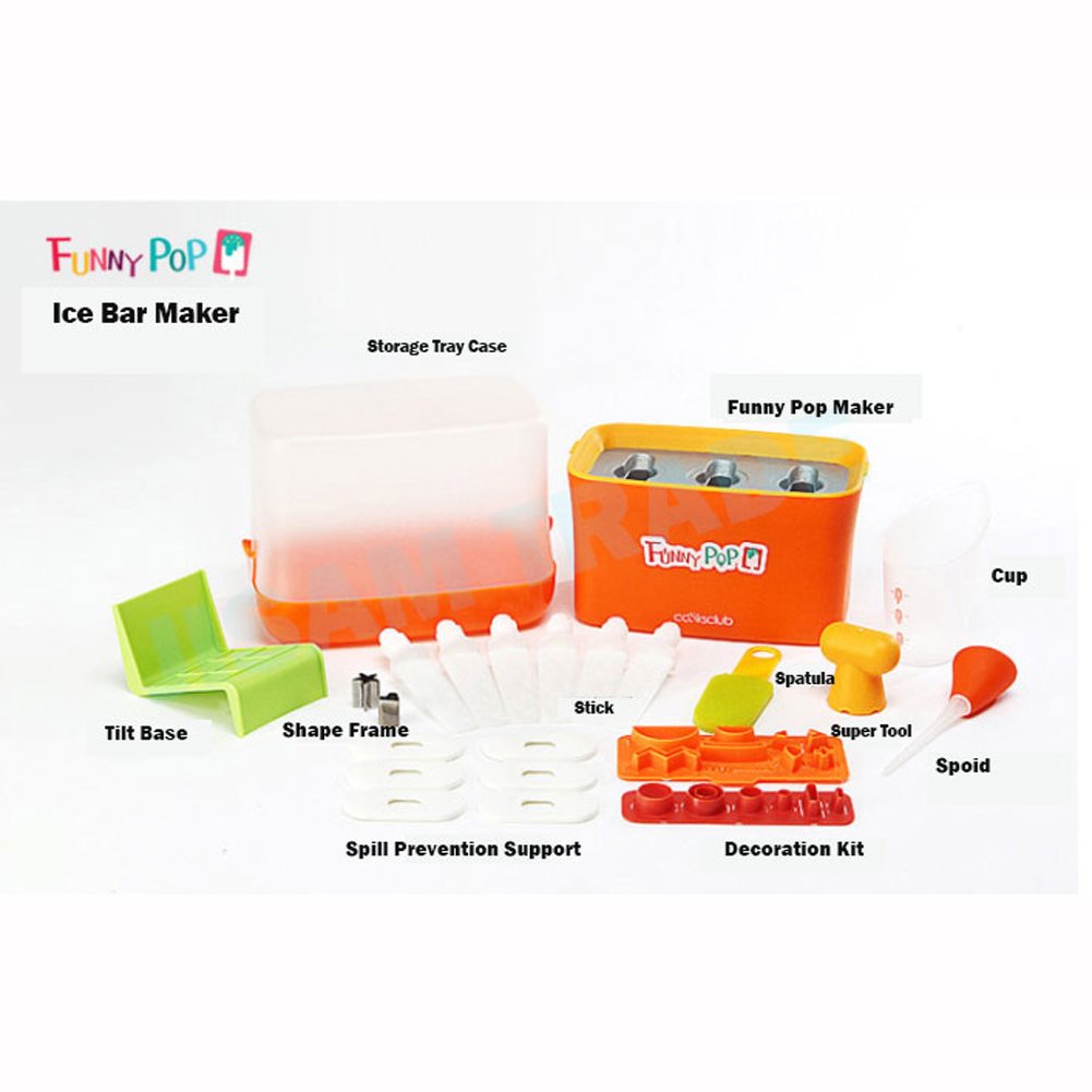 Funny Pop Triple Ice Bar Maker - Ice Cream Mold for Kids - Perfect for Summer Treats, Birthday Parties & Family Fun