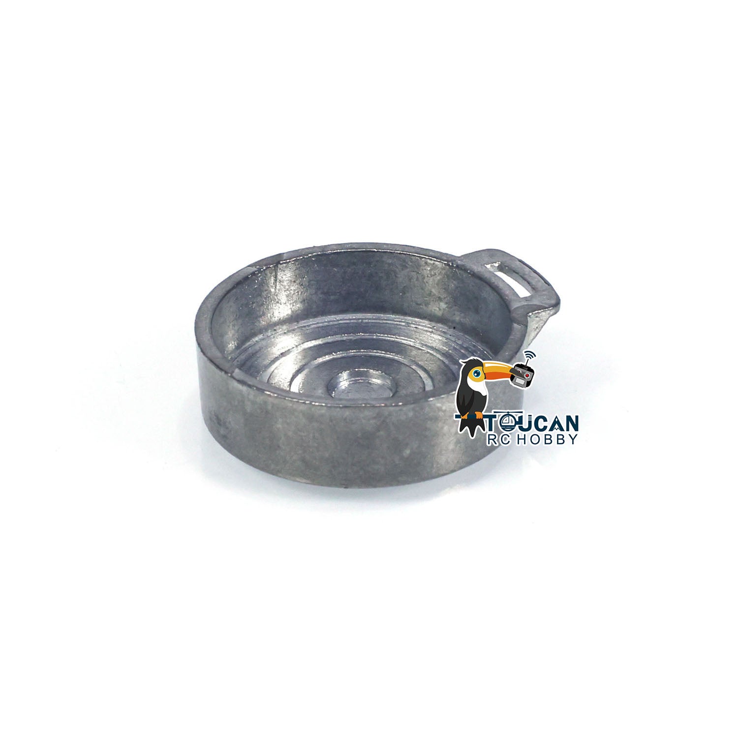 1/16 Scale RC Battle Tank Metal Pan Decorative Pot - DIY Parts for Panzer M1A2 Abrams 3918 Hobby Model (Perfect for Military Enthusiasts & RC Tank Painting Projects)