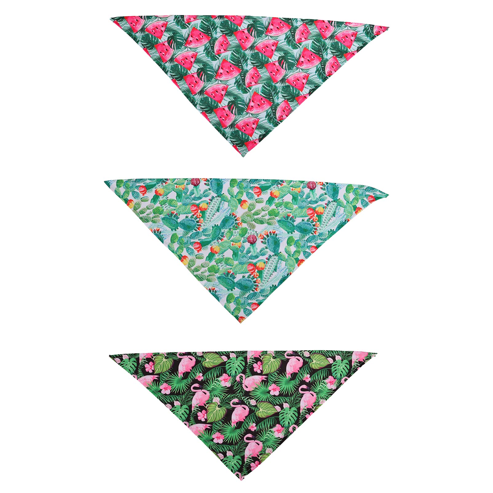 PRETYZOOM 3-Pack Cooling Bandana for Dogs & Puppies - Washable Dog Bib, Drool Scarf & Pet Accessory for Summer, Beach & Outdoor Activities - Cute Polyester Bandanas for Girl/Boy Puppies & Small Dogs