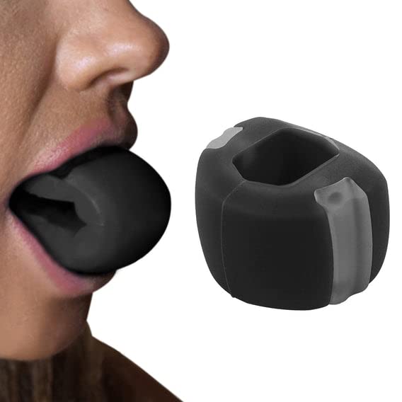 Purple Dust CN BLK JAW Exerciser - Fast & Easy Jawline Trainer for Sharp, Chiseled Face | Perfect for Home Workouts, Gym Training & Facial Muscle Toning