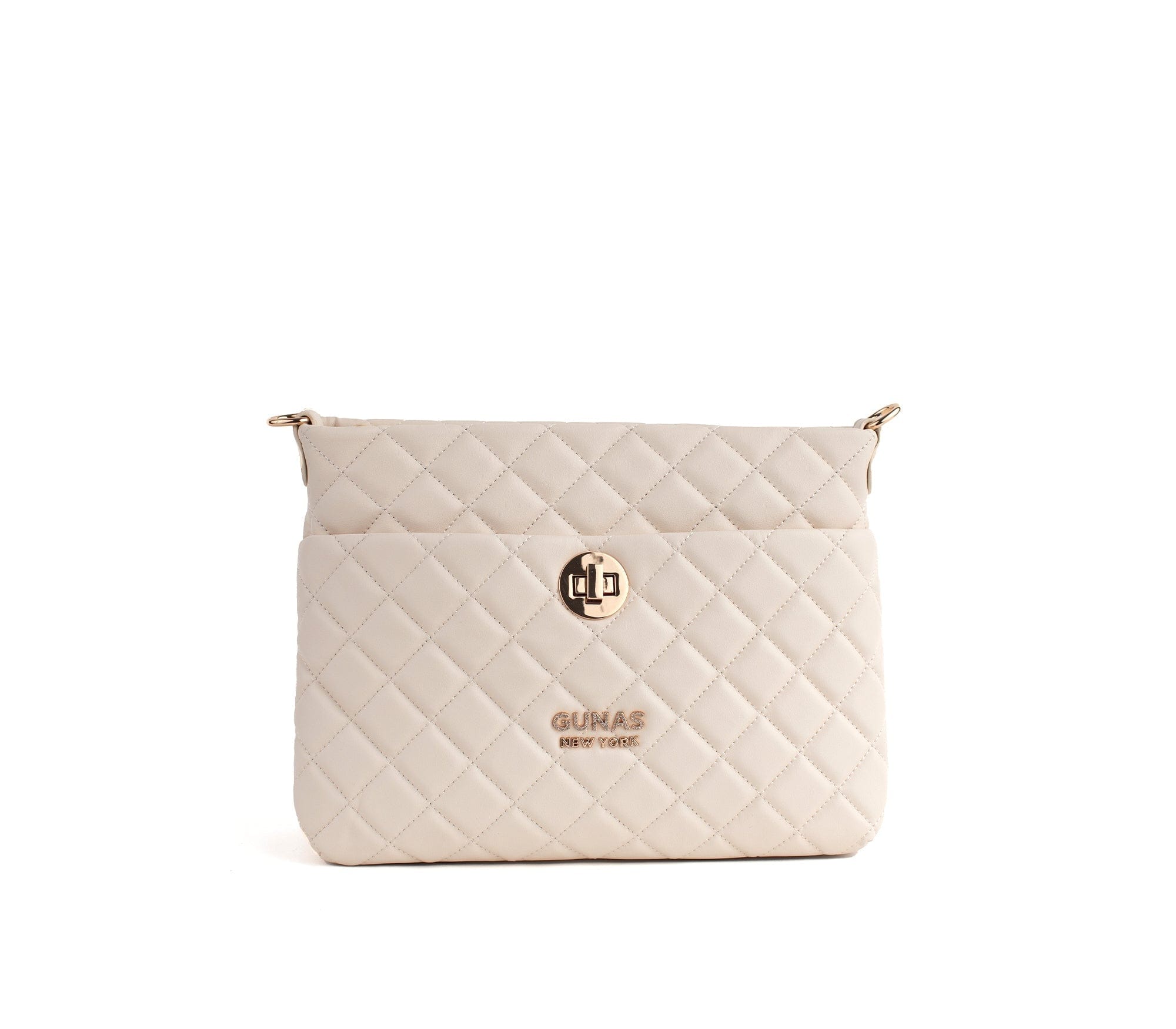 Eco-Friendly Koi Print Quilted Vegan Leather Shoulder Bag for Women - Stylish Off White Crossbody Purse | Perfect for Work, Travel & Everyday Use