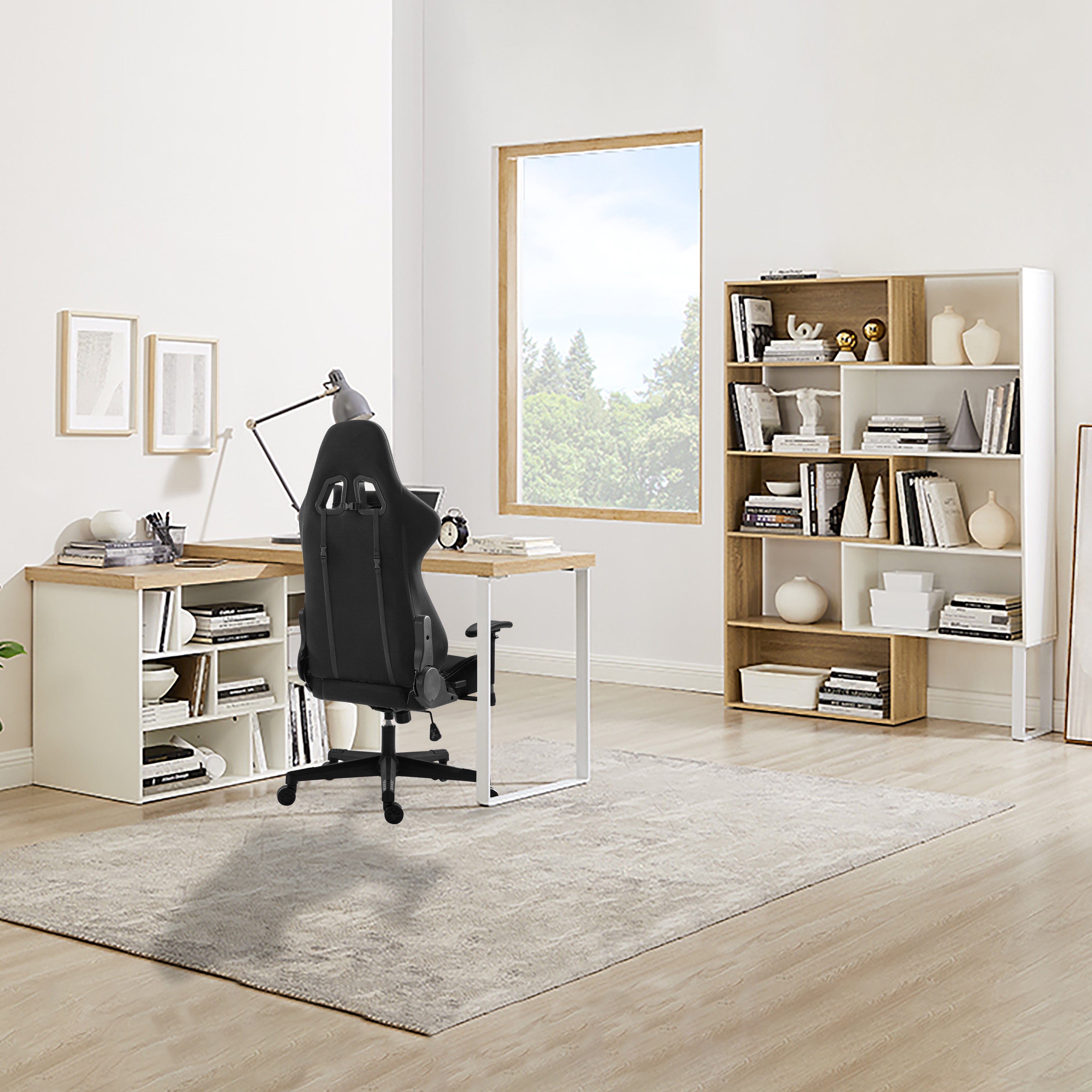 Criterion Adjustable Standing Desk 150cm - Light Oak & White Finish for Home & Office Workspace - Ergonomic Height Adjustable Computer Desk for Work from Home & Office Productivity