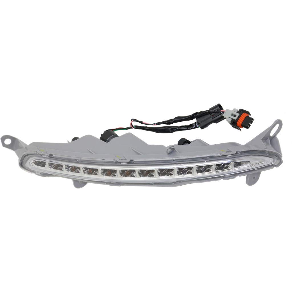 Kia Optima 2012-2013 Daytime Running Lights Assembly - SX Model Driver Side (Unpainted) | KI2562100 | 92207-2T100 | Perfect for Replacement & Nighttime Driving Safety