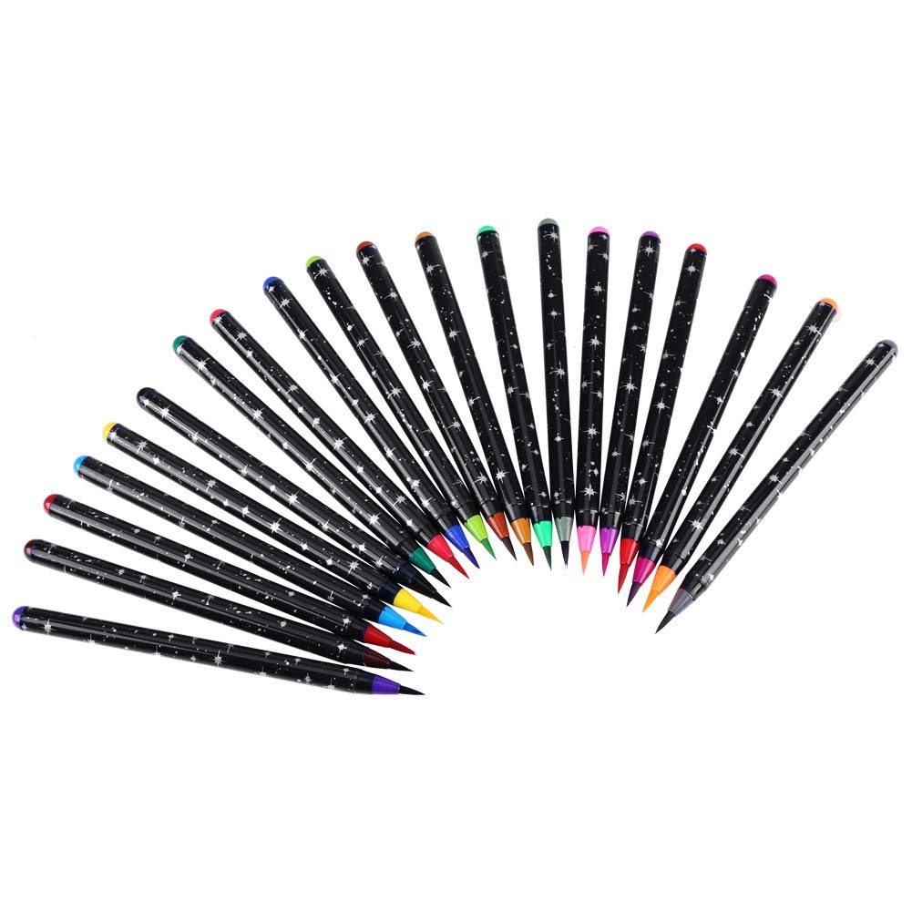 20 Colors Watercolor Brush Pens Set - Dual Tip Art Markers for Drawing, Sketching & Painting - Perfect for Students, Artists & DIY Projects - Ideal for Aquarelle, Calligraphy & Watercolor Art Projects