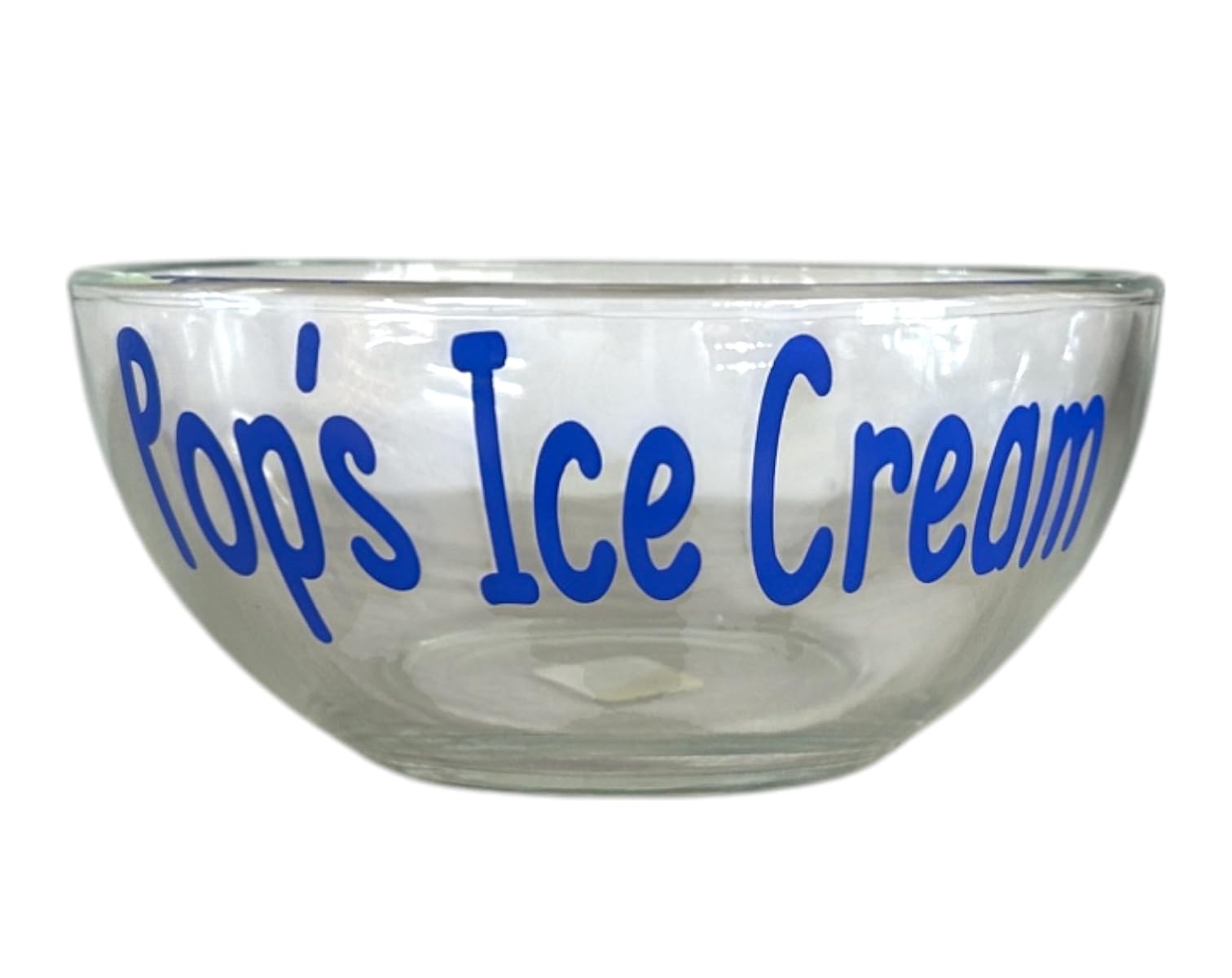 Personalized Glass Ice Cream Bowl - Custom Gift for Grandpa, Grandma, Mom, Dad, Papa or Pappy - Perfect for Cereal, Candy & Snacks - Ideal for Family Gatherings & Special Occasions