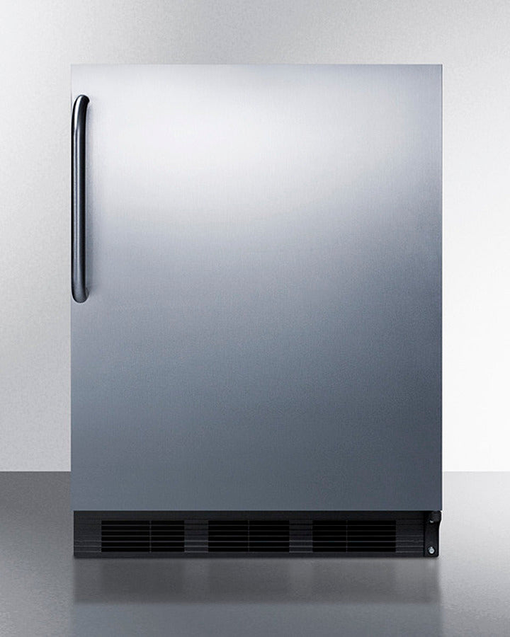 Accucold 24 Inch Wide ADA Compliant Built-In Refrigerator Freezer with Glass Door - AL652BKBISSTB | Perfect for Commercial Kitchens, Offices, and ADA Accessible Spaces