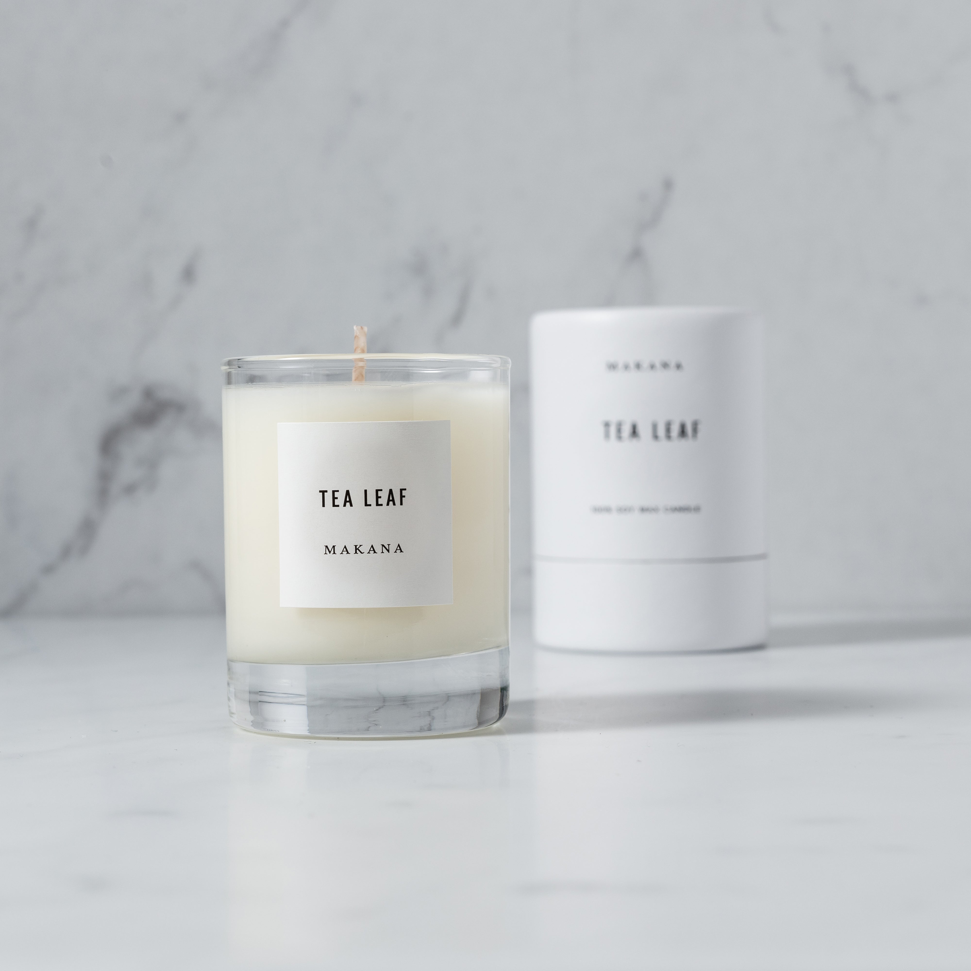 Premium Tea Leaf Scented Petite Candle - Natural Soy Wax, Long-Lasting Fragrance for Home, Office & Spa Relaxation