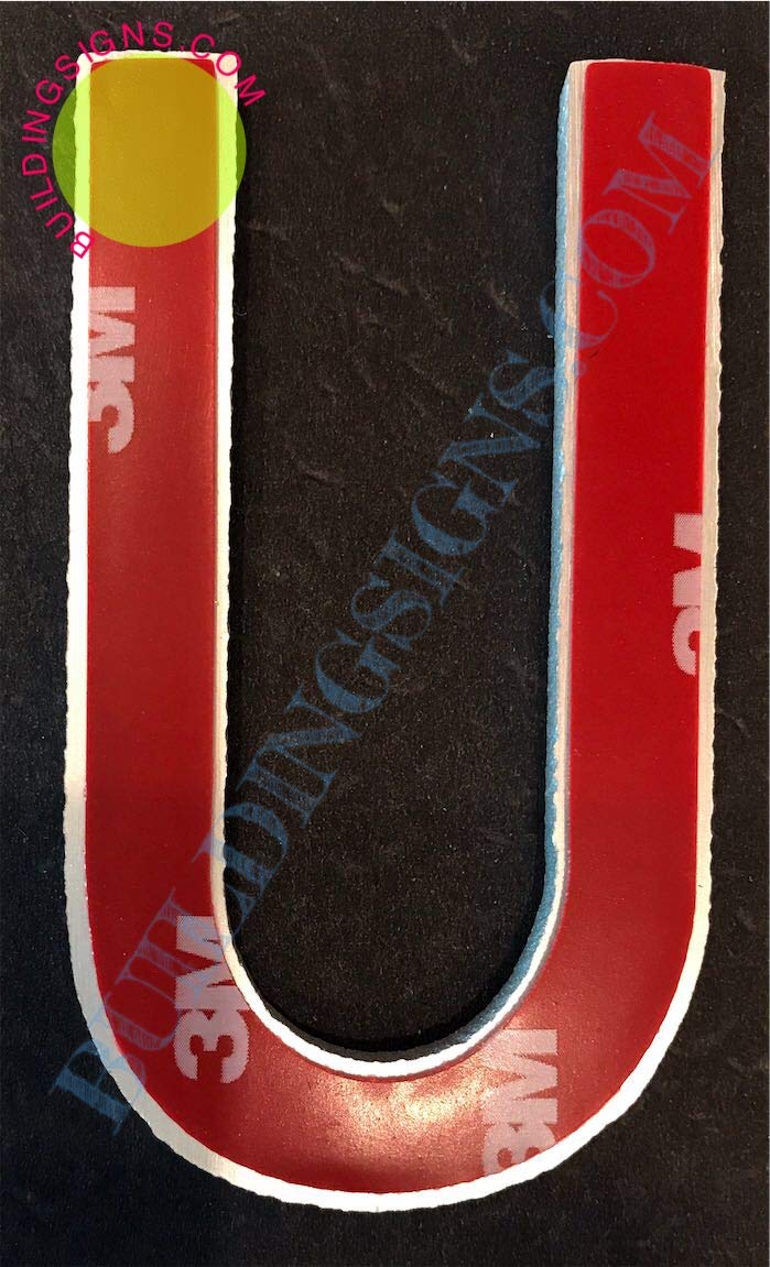 2.75 Inch Aluminum Letter U Sign - Brush Silver Finish, Double Sided Tape, Rust Free - Elegant Door Number Art for Home Decor & Office Signage