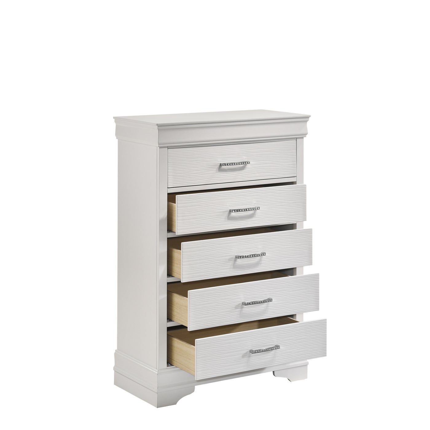 Brooklyn White Collection Chest - Stylish Wooden Storage Box for Home Decor, Jewelry & Keepsakes | Perfect for Bedroom, Living Room & Office Organization