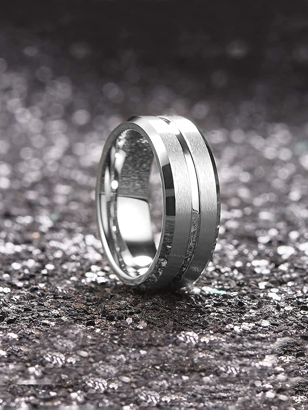 Stainless Steel Yellow Chime Rings for Men & Boys - Durable Band Style Jewelry Accessories | Perfect Birthday & Anniversary Gift for Husband, Boyfriend, Son | Great for Casual Wear, Special Occasions & Everyday Fashion