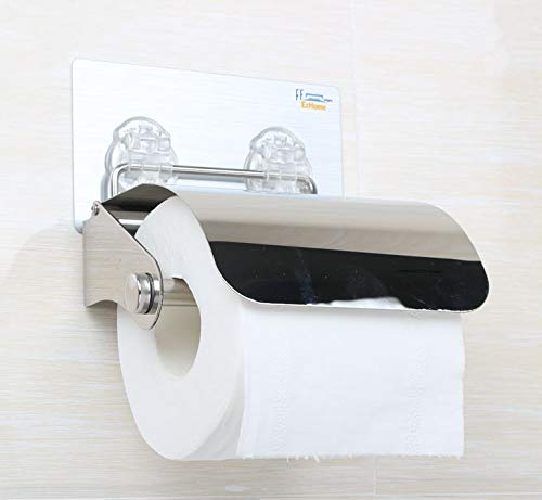 No-Drill RV Toilet Paper Holder - Stainless Steel Bath Tissue Dispenser for Small Bathrooms & Side-of-Tank Mounting | Strong Adhesive, No Holes Needed | Perfect for Campers, Trailers & Tiny Homes