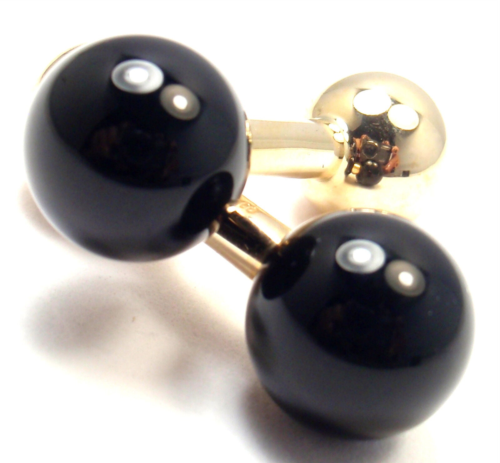 Authentic Vintage Tiffany & Co 14k Yellow Gold Black Onyx Cufflinks for Men - Luxury Gift for Weddings, Business & Formal Events