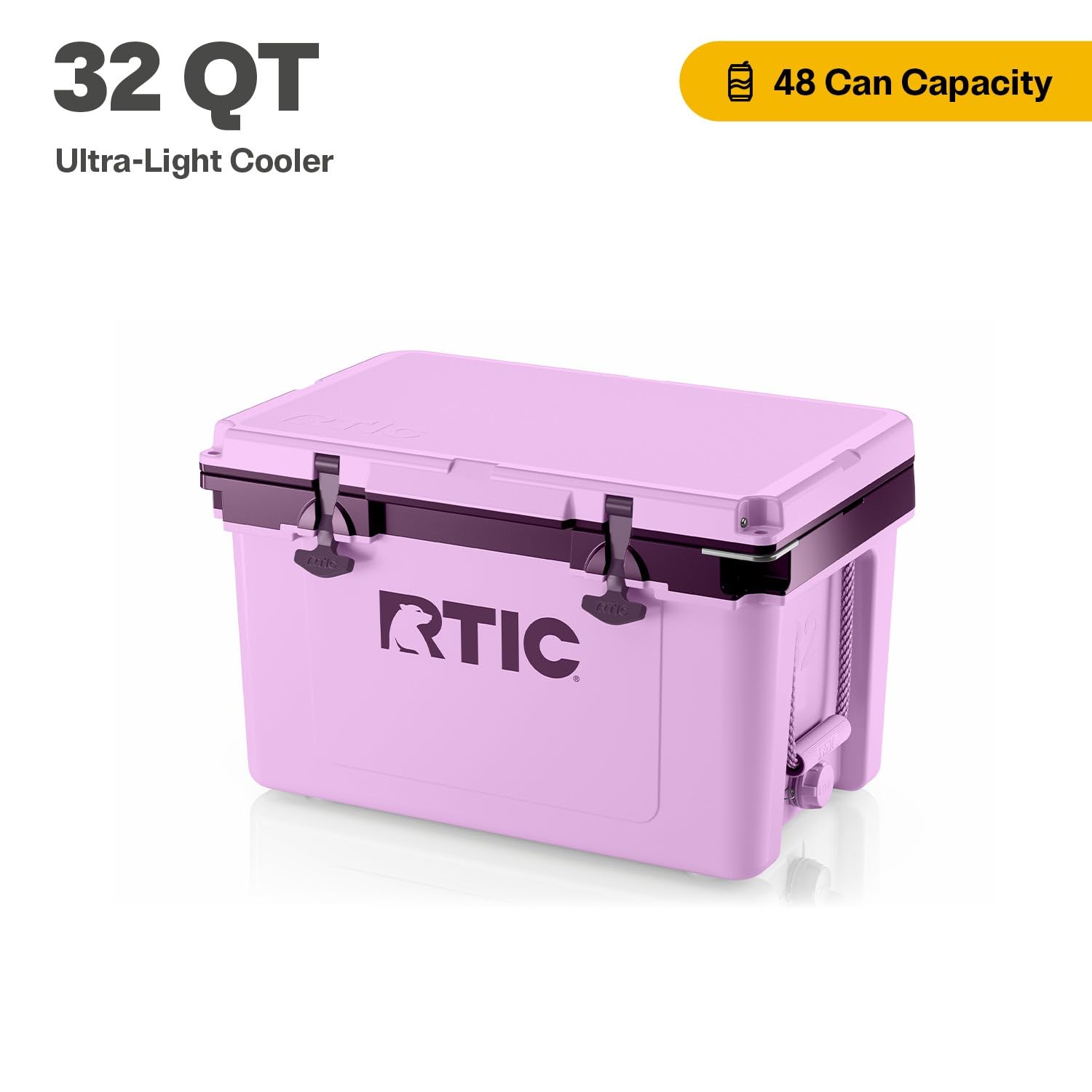 RTIC Ultra-Light 32 Quart Hard Cooler - Insulated Ice Chest for Drinks & Beverages - 30% Lighter Than Rotomolded Coolers - Perfect for Beach, Camping, Picnics, Fishing, Boating & BBQs