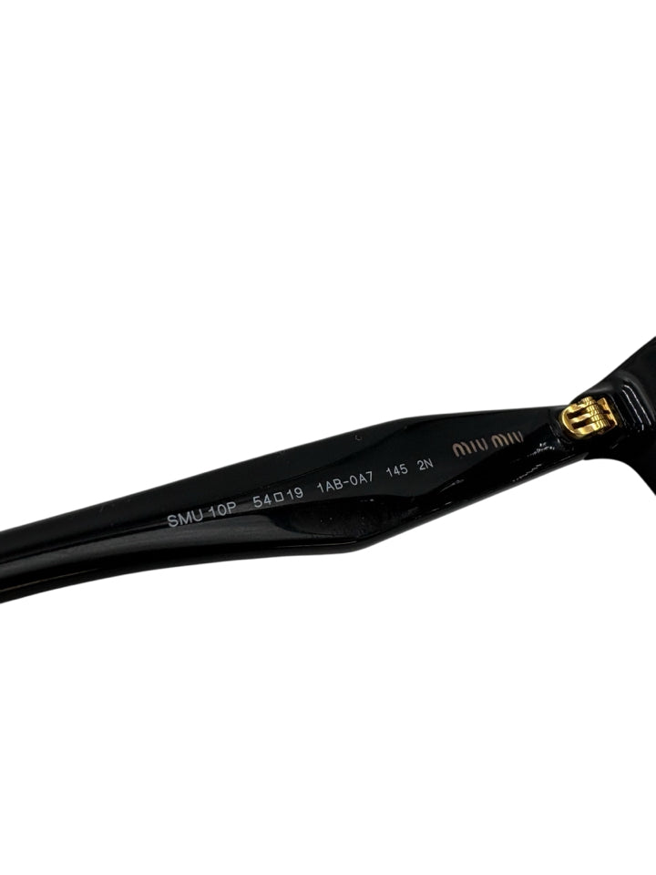 Miu Miu Black Crystal Rock SMU 10P Sunglasses for Women - Luxury Fashion Shades for Beach, Driving & Outdoor Activities