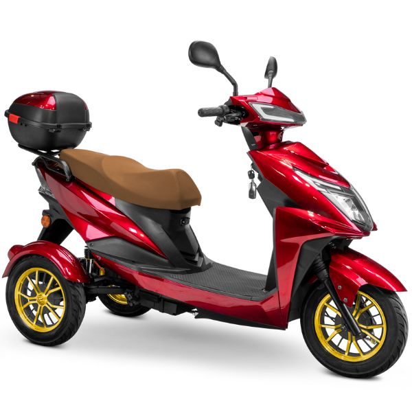 Premium Full-Size 3-Wheel Mobility Scooter for Adults - Lightweight & Foldable Electric Wheelchair with Comfortable Seat - Ideal for Shopping, Travel & Outdoor Activities