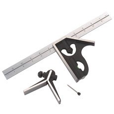 Pinnacle 12-Inch Combination Square Set (3-Piece) - Precision Measuring Tool for Woodworking, Metalworking & DIY Projects
