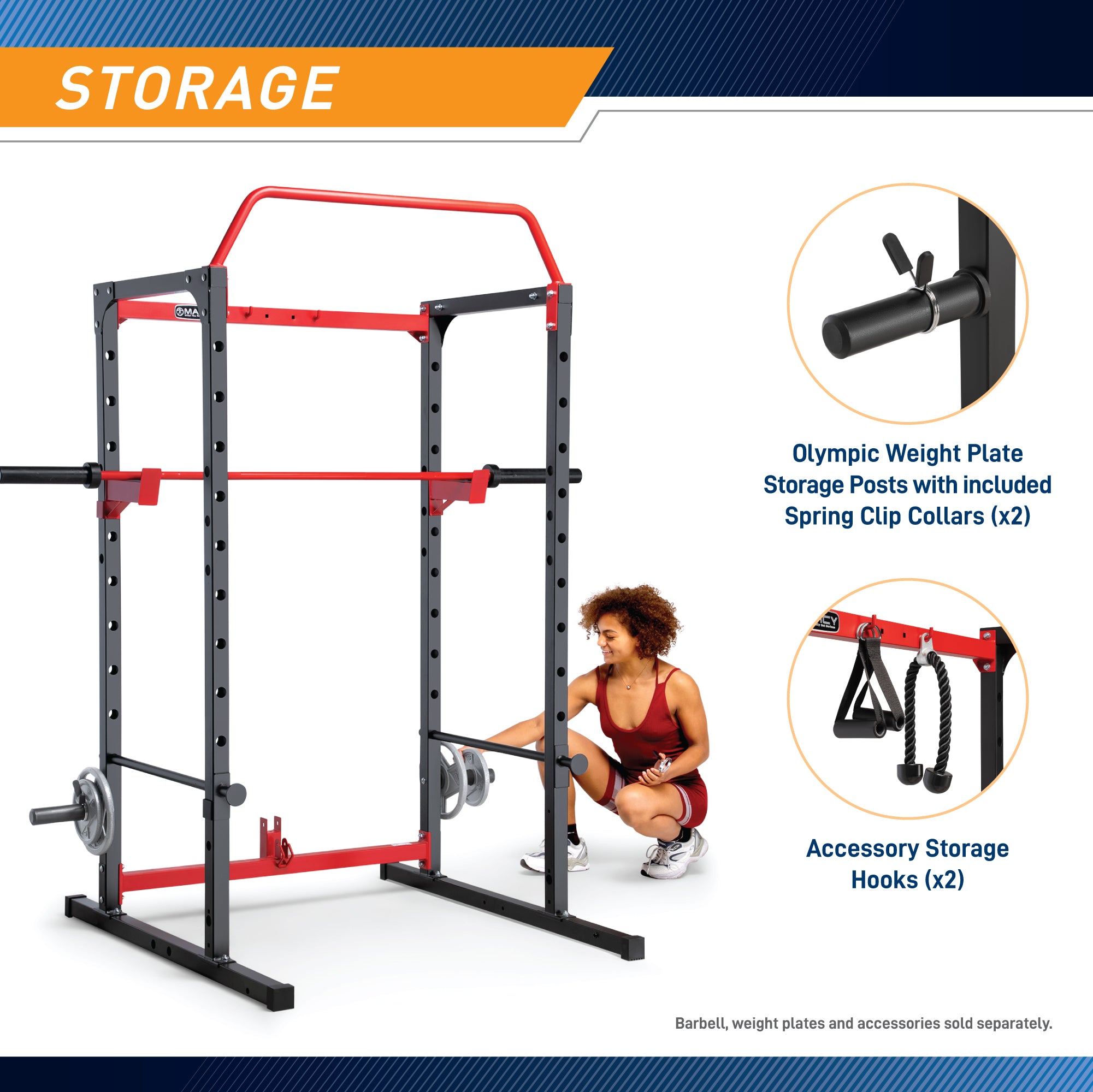 Marcy Power Cage System SM 0562 - Heavy Duty Home Gym Equipment for Strength Training & Weightlifting | Perfect for Garage, Basement & Home Workouts