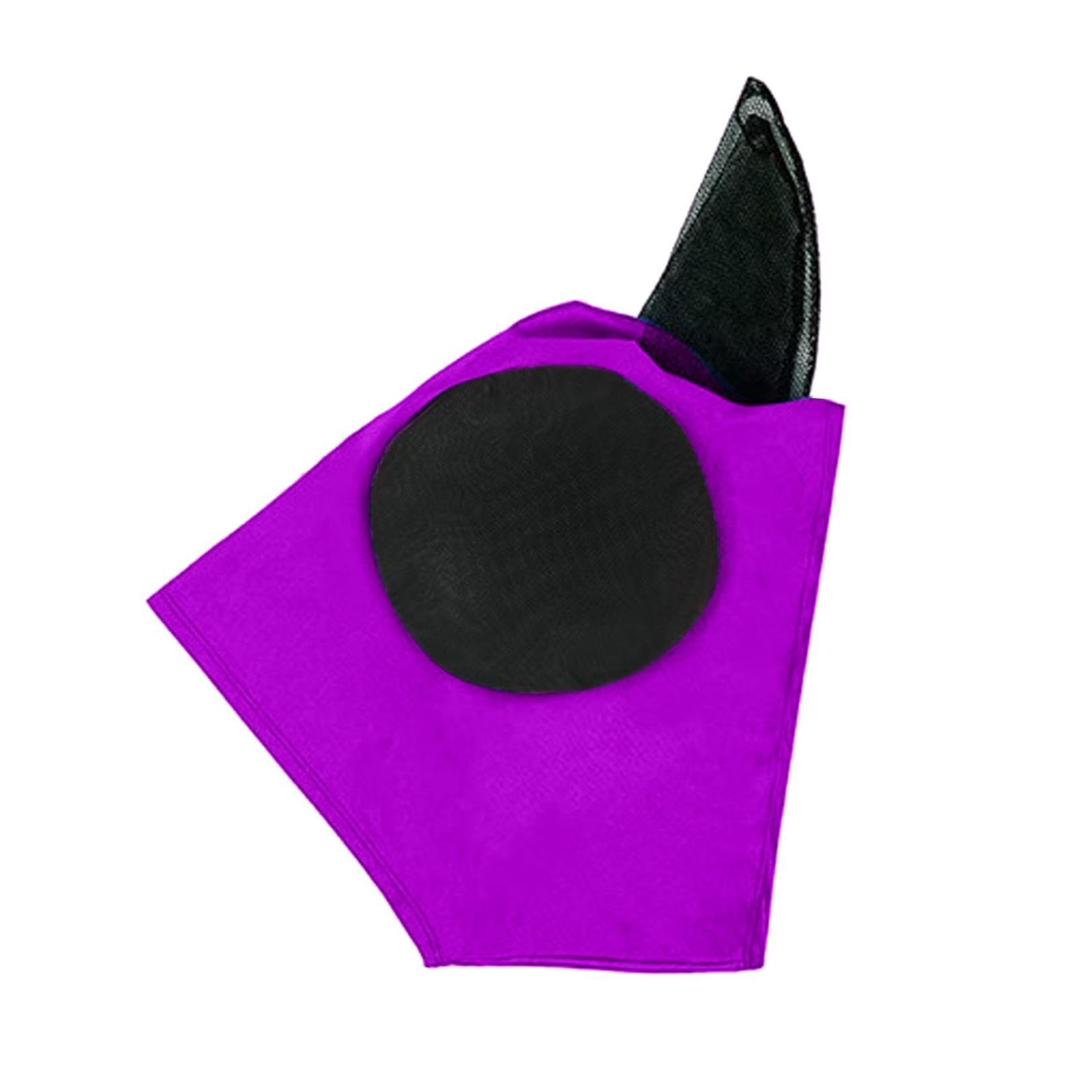 Premium Adjustable Horse Fly Mask with UV Protection & Breathable Fabric - Super Comfortable Fly Mask for Horses with Ears - Elastic Equine Fly Mask for Riding, Training & Pasture (Purple)