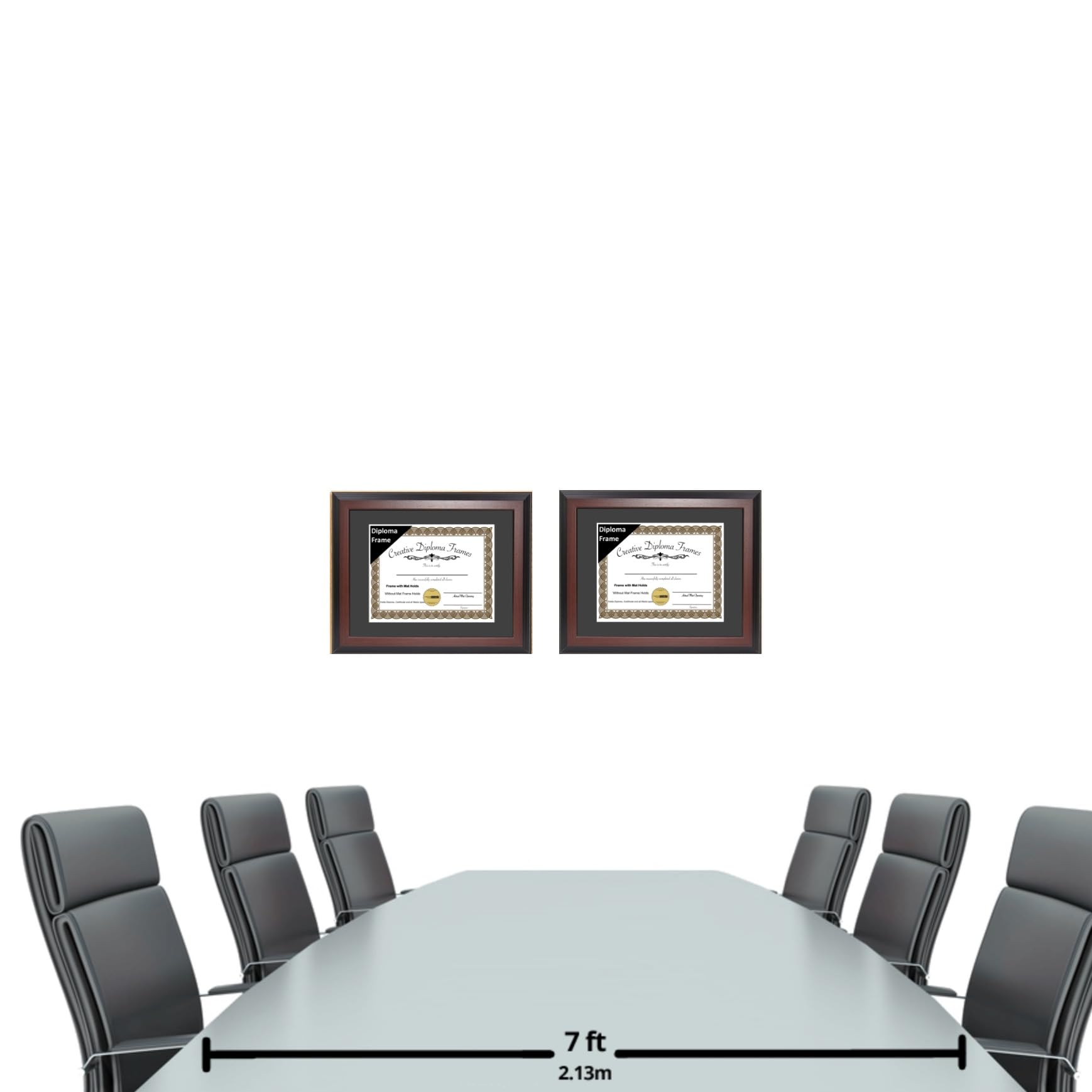 8x10 Mahogany Finish Diploma Picture Frame with Black Mat - Holds 8x10 Documents, Glass Front & Wall Hanger - Perfect for Graduation Certificates, Diplomas, Awards & Home Office Decor