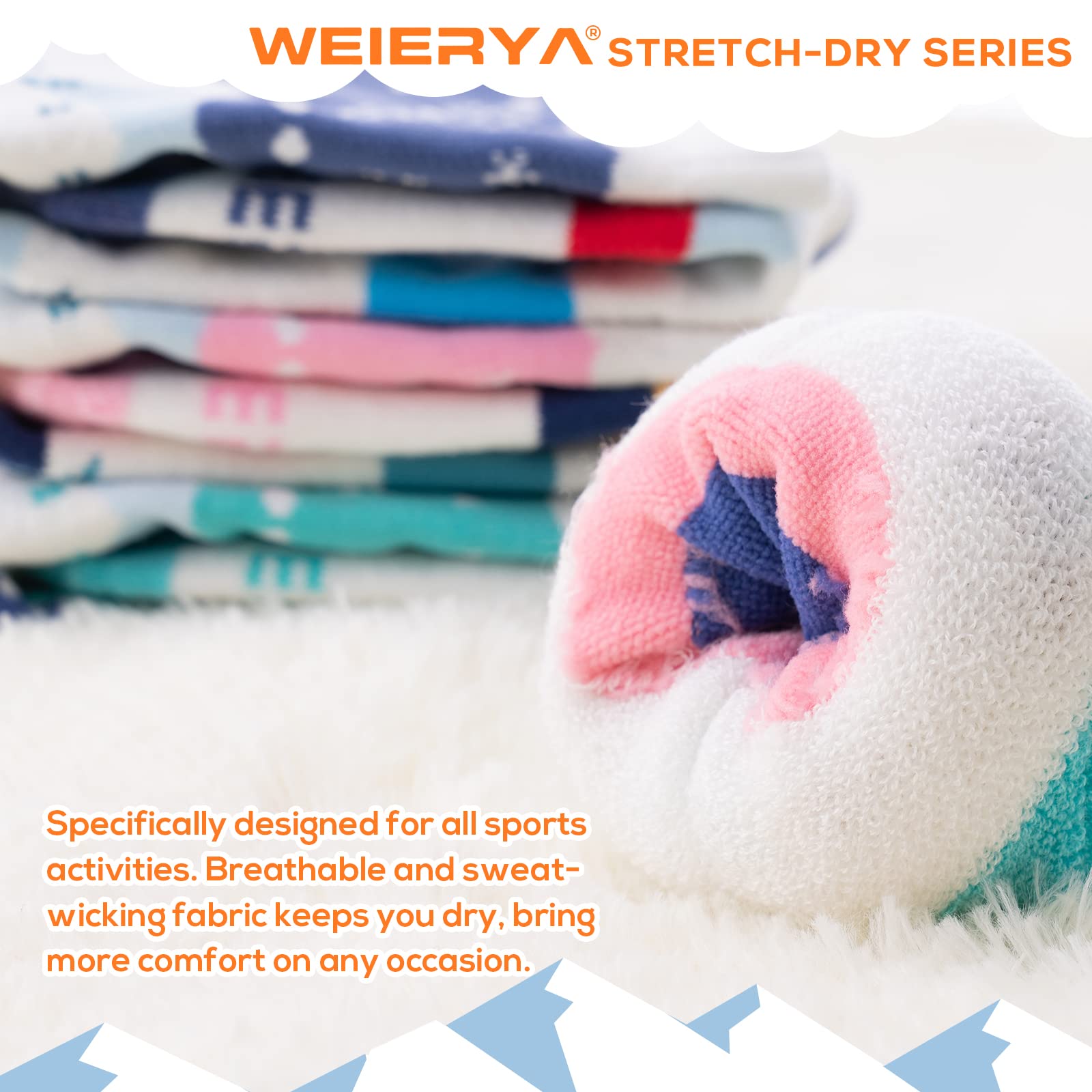 **Warm Kids Ski Socks - Merino Wool Winter Socks for Boys & Girls - Knee-High Snow Socks (1/3 Pairs) - Perfect for Skiing, Snowboarding & Cold Weather**