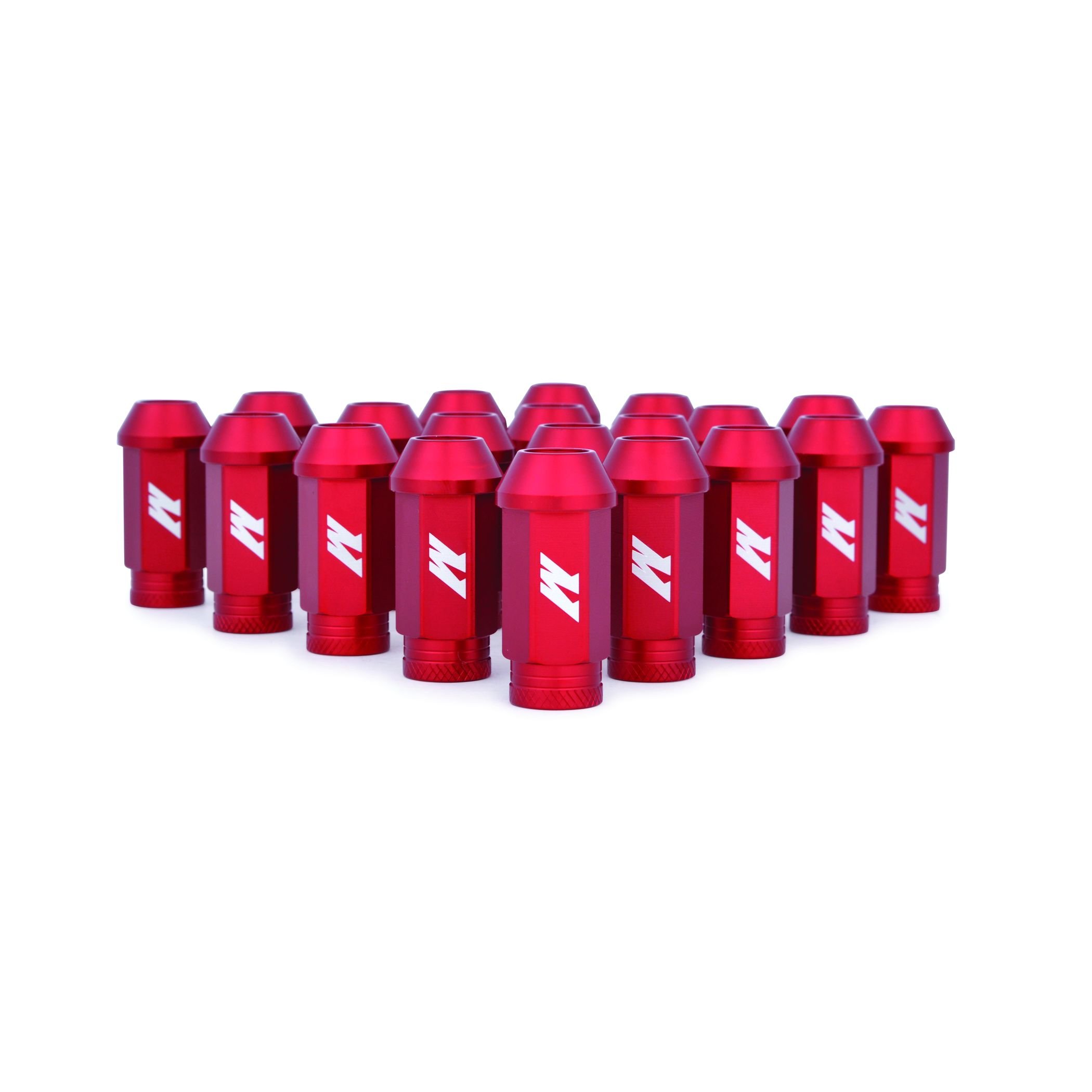 Mishimoto MMLG-125-LOCKRD Aluminum Locking Lug Nuts - M12 x 1.25 Thread Size, Red Anodized Finish - Secure Wheel Protection for Cars, Trucks & SUVs - Perfect for Off-Roading, Racing & Daily Driving