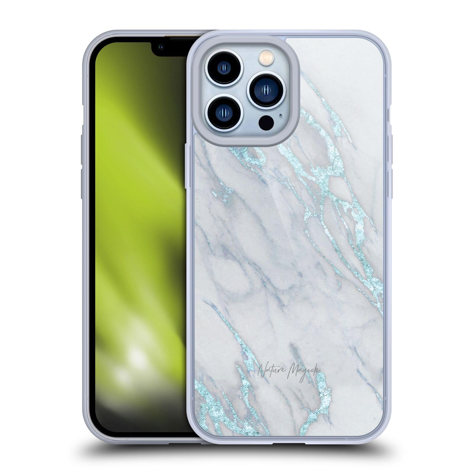 Officially Licensed Nature Magick Blue Marble Metallic Soft Gel Case for Apple iPhone 13 Pro Max - Stylish Protective Cover for Everyday Use, Travel & Outdoor Activities