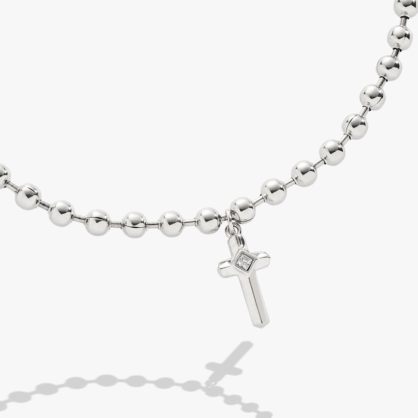 Trendy Cross Ball Chain Bracelet for Women - Stylish Religious Jewelry Gift for Everyday Wear & Special Occasions