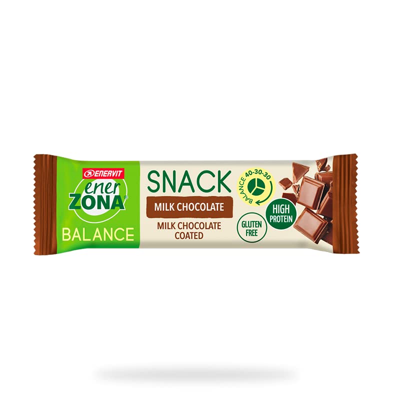 EnerZona Barretta Snack Balance 40-30-30 Protein Bar - Milk Chocolate Flavor - High Protein Low Sugar Healthy Snack for Weight Management & Energy Boost - Perfect for Gym, Hiking & On-the-Go Nutrition