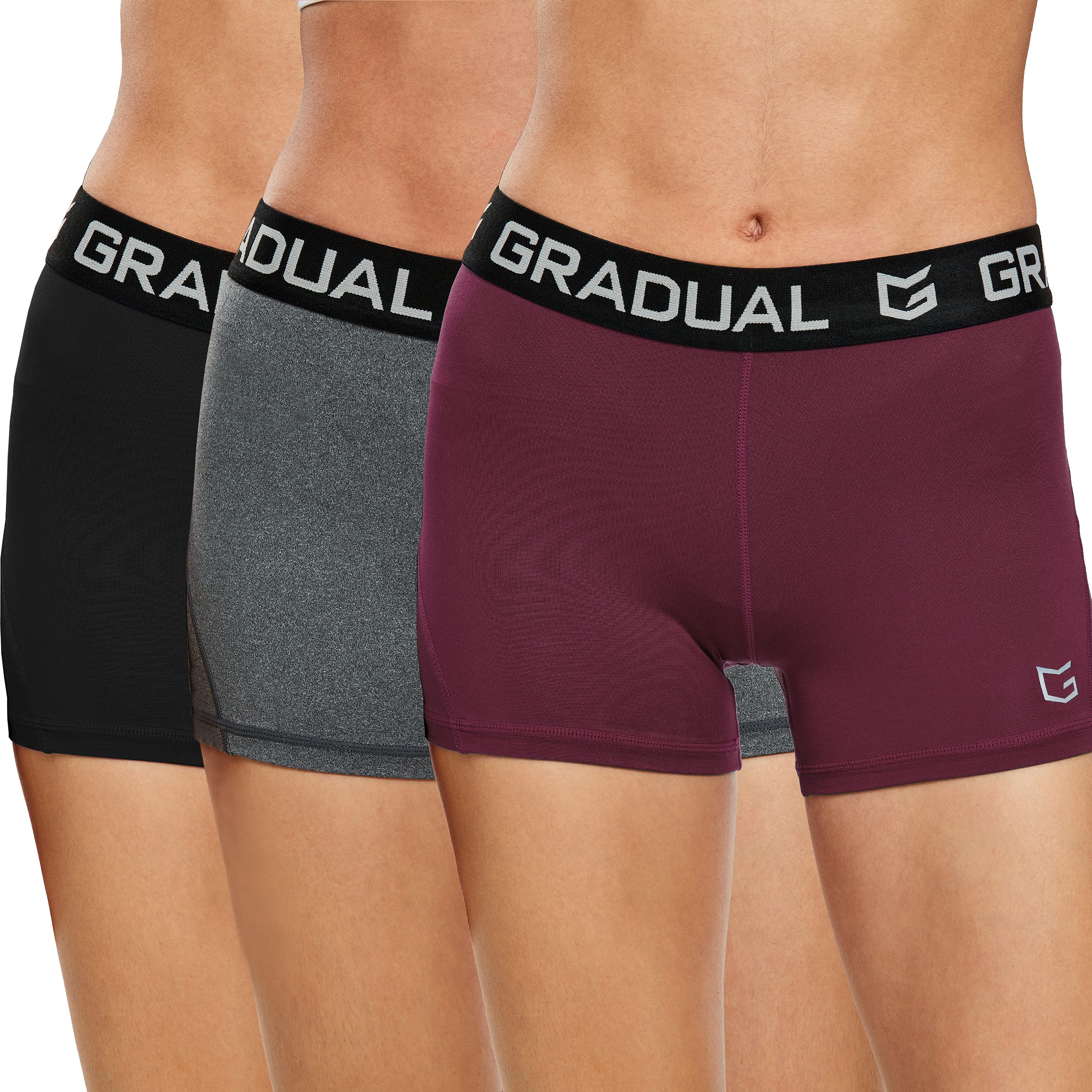 Women's Spandex Compression Volleyball Shorts 3
