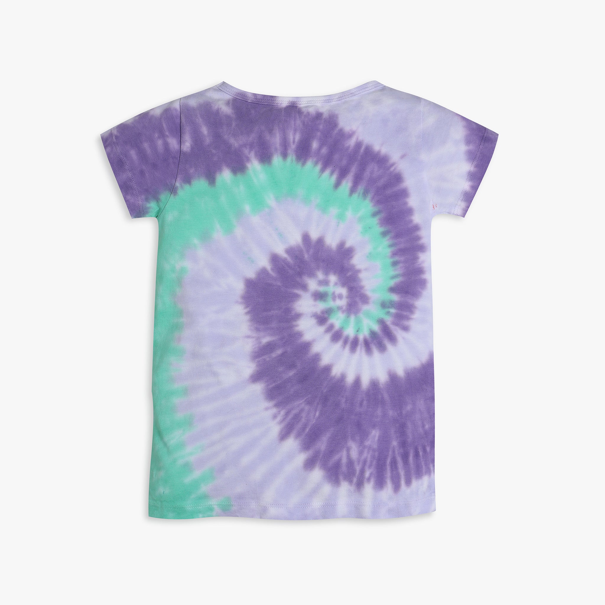 Girls Regular Fit Tie-Dye T-Shirt | Soft Cotton Short Sleeve Tee for Kids | Perfect for Playdates, School & Summer Outfits