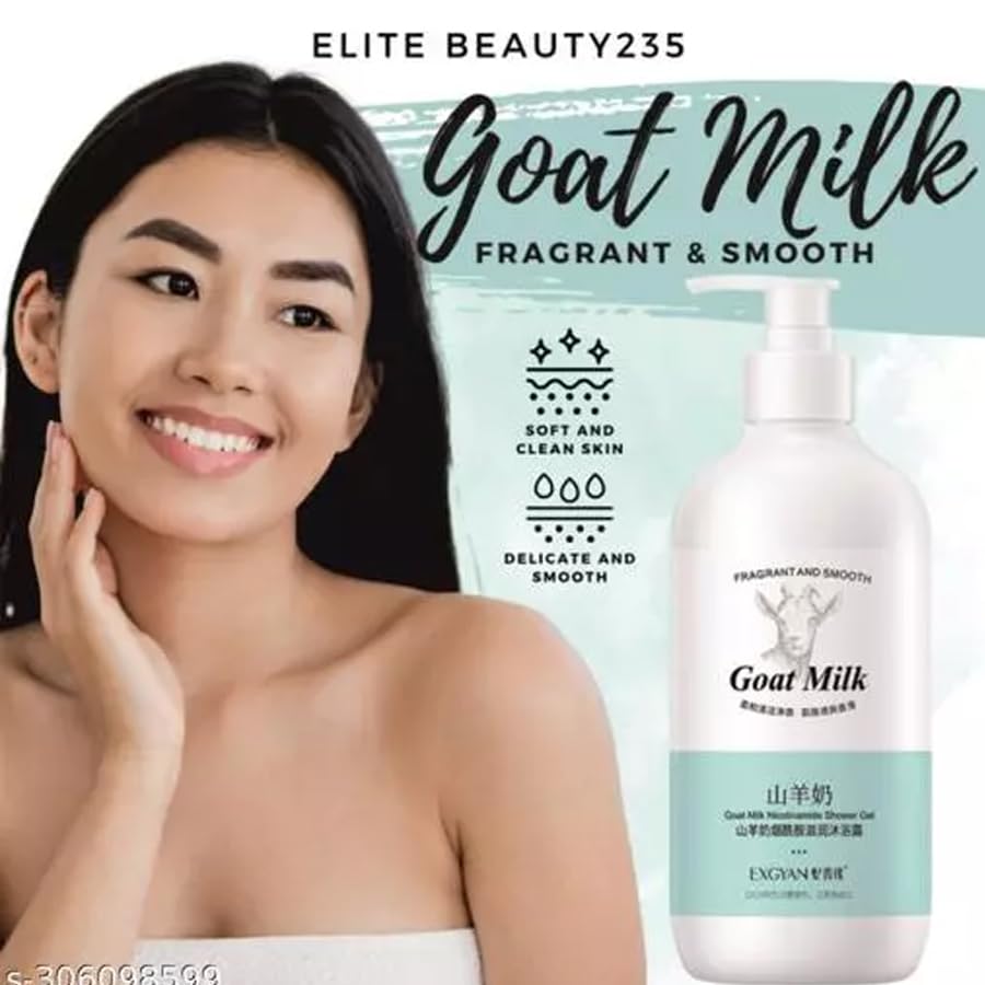 Goat Milk Mousse Body Wash - Whitening & Moisturizing Shower Gel for Soft Skin (300ml) | Gentle Cleansing for Daily Bath & Luxurious Skincare Routine