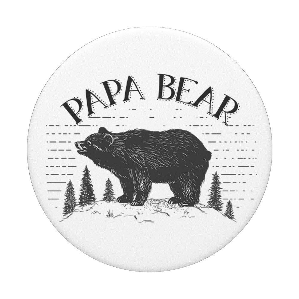 Cute Bear PopSockets PopGrip - Swappable Phone Grip for iPhone & Android - Perfect Gift for Dad, Father's Day & Birthday - Ideal for Work, Travel & Daily Use