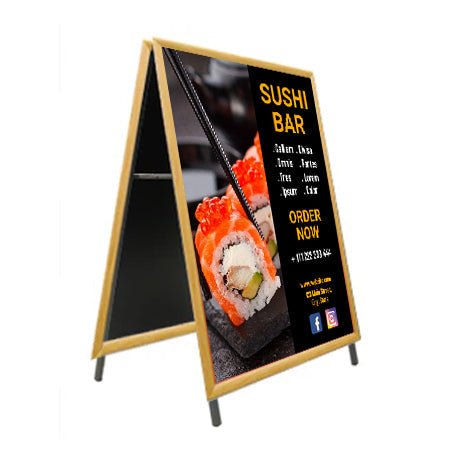 42x42 Wooden A-Frame Sign Holder - 1 1/4